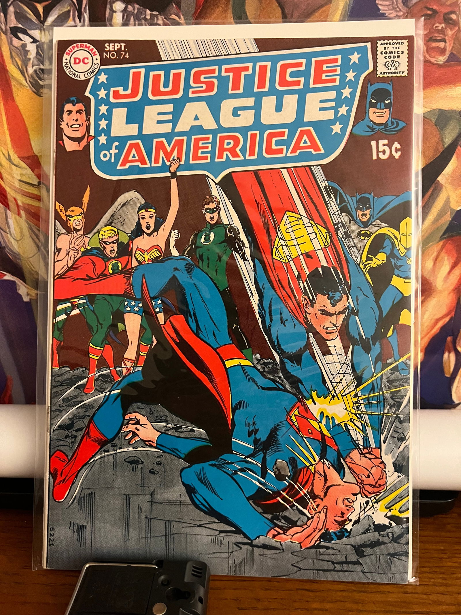 JLofA #74: Title: JLofA #74 Description: 1st Earth-1 & Earth-2 Superman 1969 Materials: DC Comics Reserve: $90.00 Shipping: Domestic: Shipping rates are determined by destination International: Foreign shipping