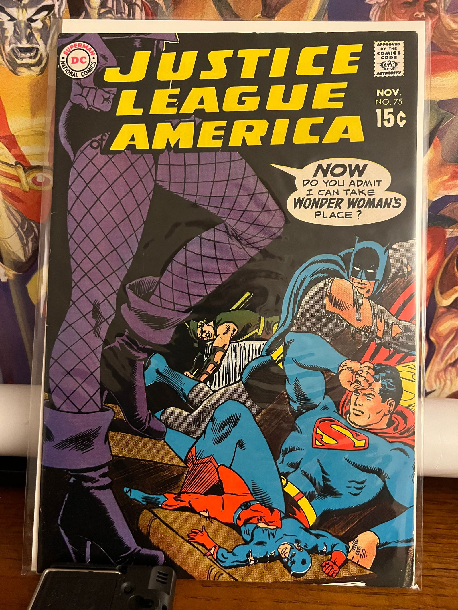 JLofA #75: Title: JLofA #75 Description: 1st apper, Dianah Black Canary 1969 Materials: DC Comics Reserve: $80.00 Shipping: Domestic: Shipping rates are determined by destination International: Foreign shipping