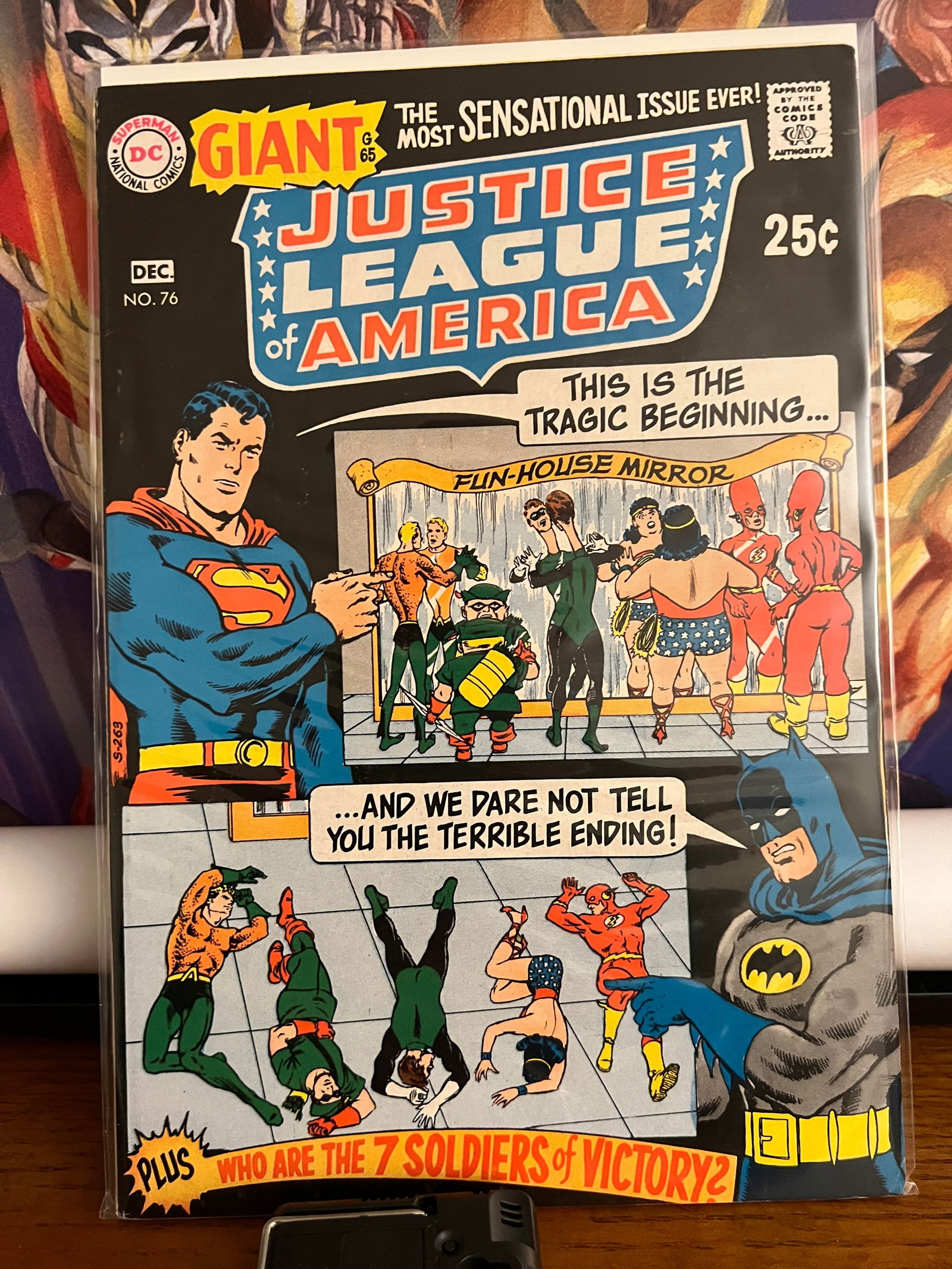JLofA #76: Title: JLofA #76 Description: Giant Sized, 7 Soldiers of Victory 1969 Materials: DC Comics Reserve: $80.00 Shipping: Domestic: Shipping rates are determined by destination International: Foreign shipp