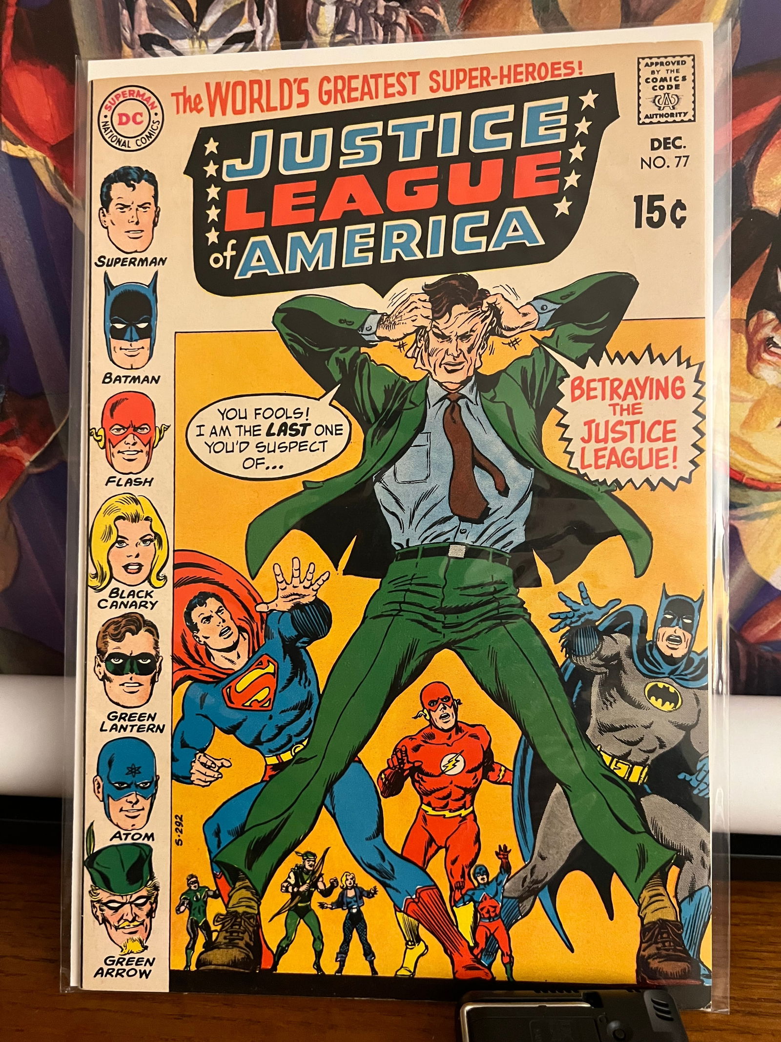 JLofA #77: Title: JLofA #77 Description: 1969 Materials: DC Comics Reserve: $60.00 Shipping: Domestic: Shipping rates are determined by destination International: Foreign shipping rates are determined by destina