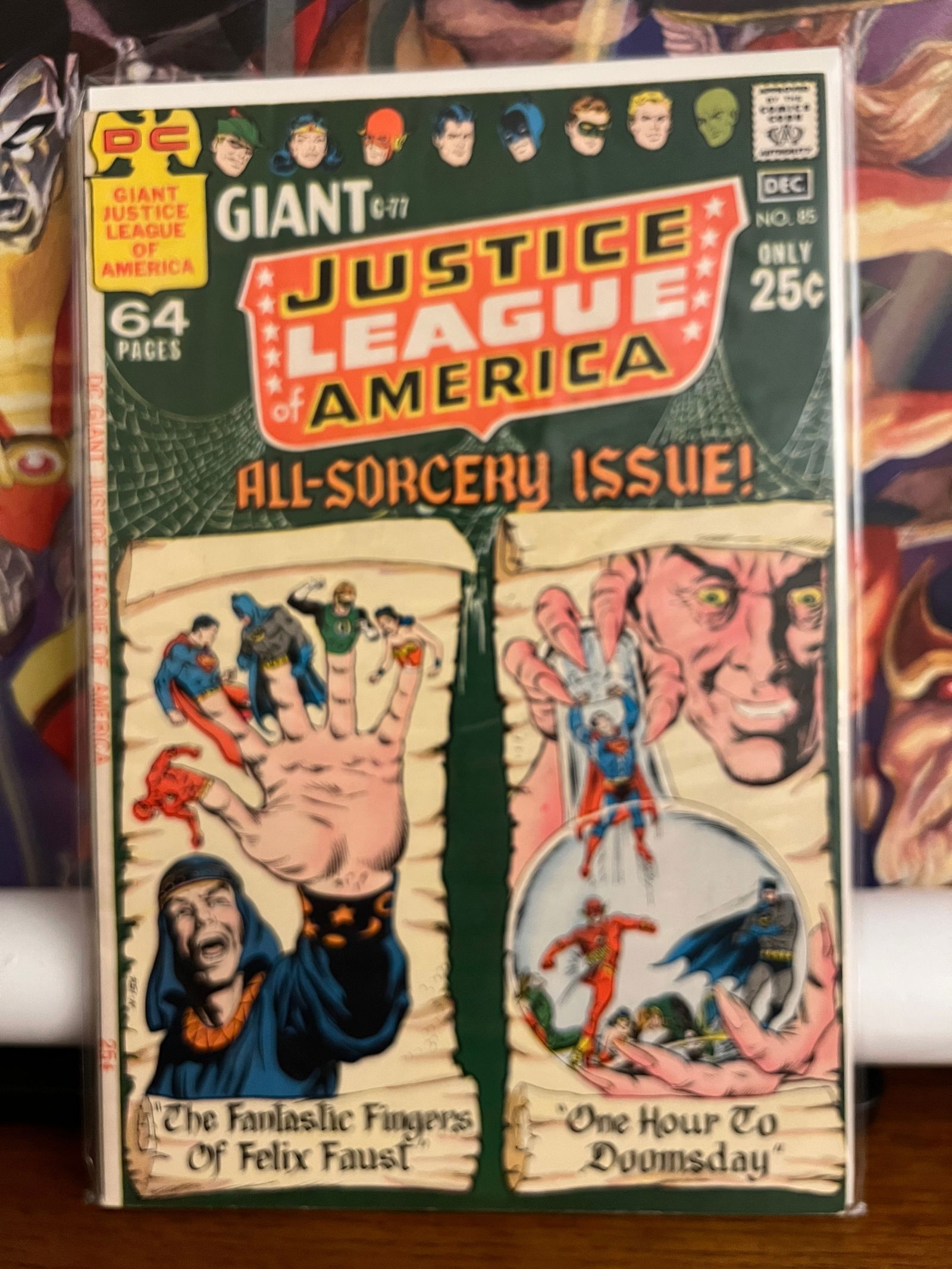 JLofA #85: Title: JLofA #85 Description: Giant 64 pages / All Sorcery Issue 1970 Materials: DC Comics Reserve: $30.00 Shipping: Domestic: Shipping rates are determined by destination International: Foreign shipp
