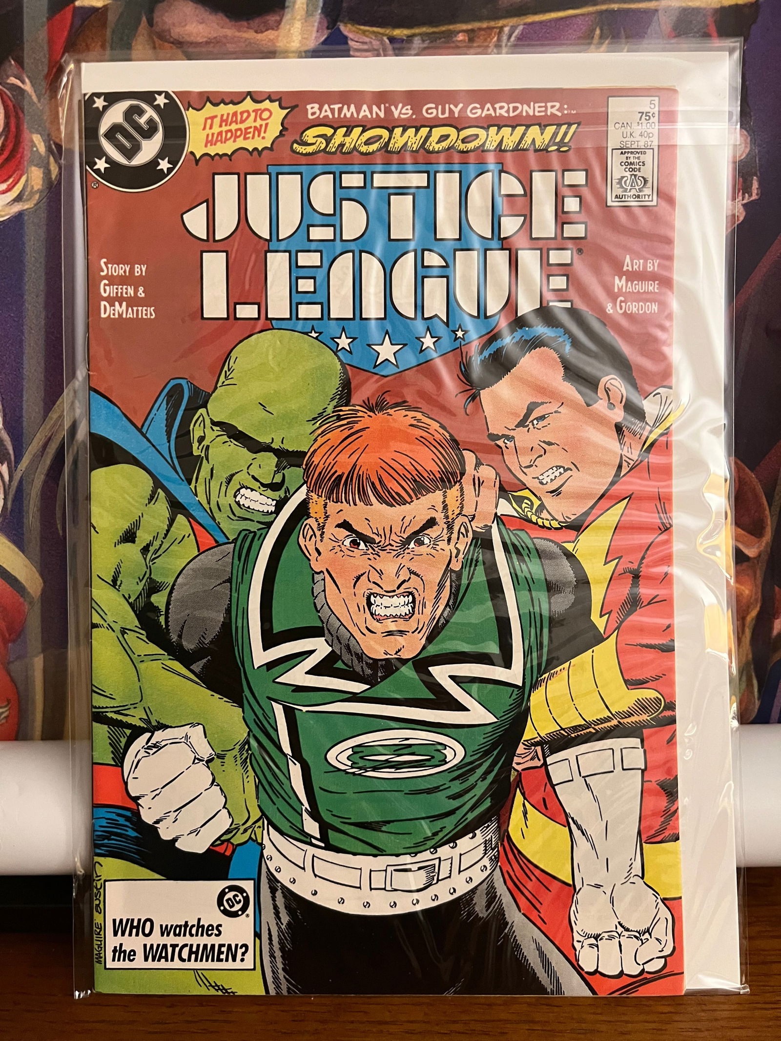 Justice League #5: Title: Justice League #5 Description: 5 Batman Vs. Guy Gardner Showdown 1987 Materials: DC Comics Reserve: $12.00 Shipping: Domestic: Shipping rates are determined by destination International: Foreig