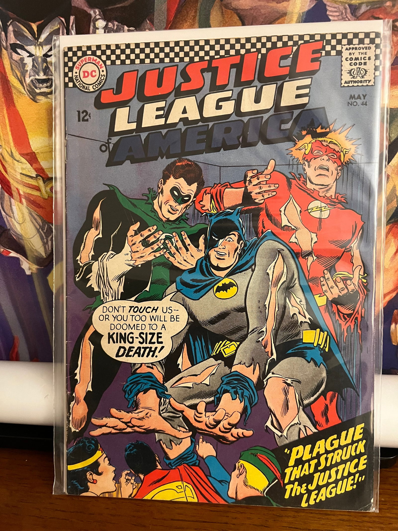 JLofA #44: Title: JLofA #44 Description: Murphy Anderson Art 1966 Materials: DC Comics Reserve: $15.00 Shipping: Domestic: Shipping rates are determined by destination International: Foreign shipping rates are d