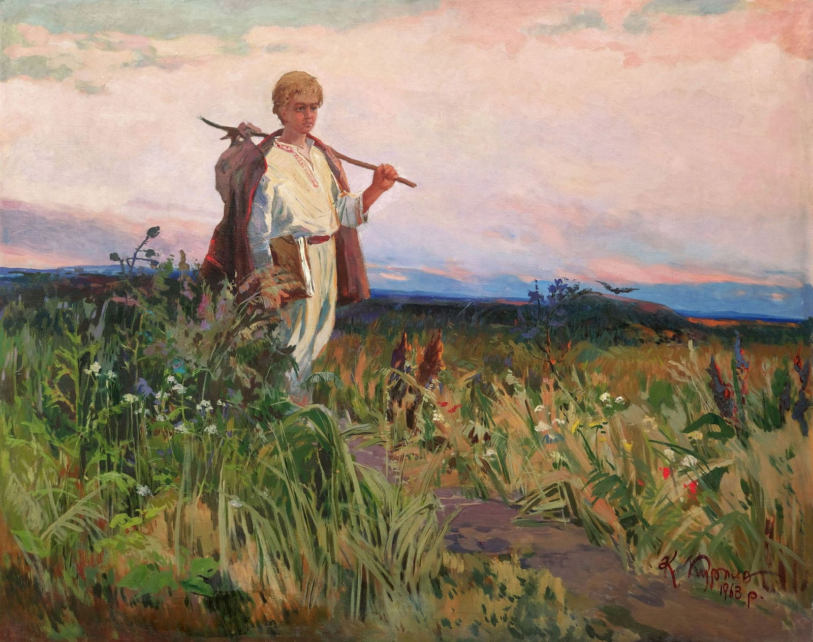 Kurilo Kirilo (Ukrainian artist), "And I roamed Ukraine like Shevchenko", oil on canvas: Title: Kurilo Kirilo (Ukrainian artist), "And I roamed Ukraine like Shevchenko", oil on canvas Artist: Kurilo Kirilo Pavlovich Description: ARTIST: Kurilo Kirilo Pavlovich, Ukrainian artist TITLE: "An