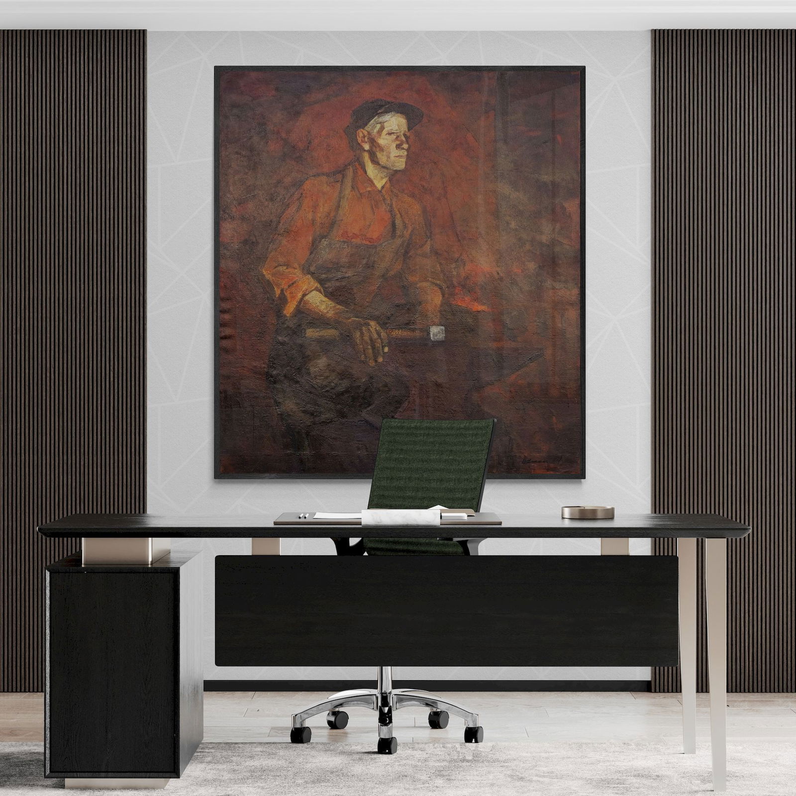 Iskam Viktor (Ukrainian artist), "Smelter", oil on canvas - 2