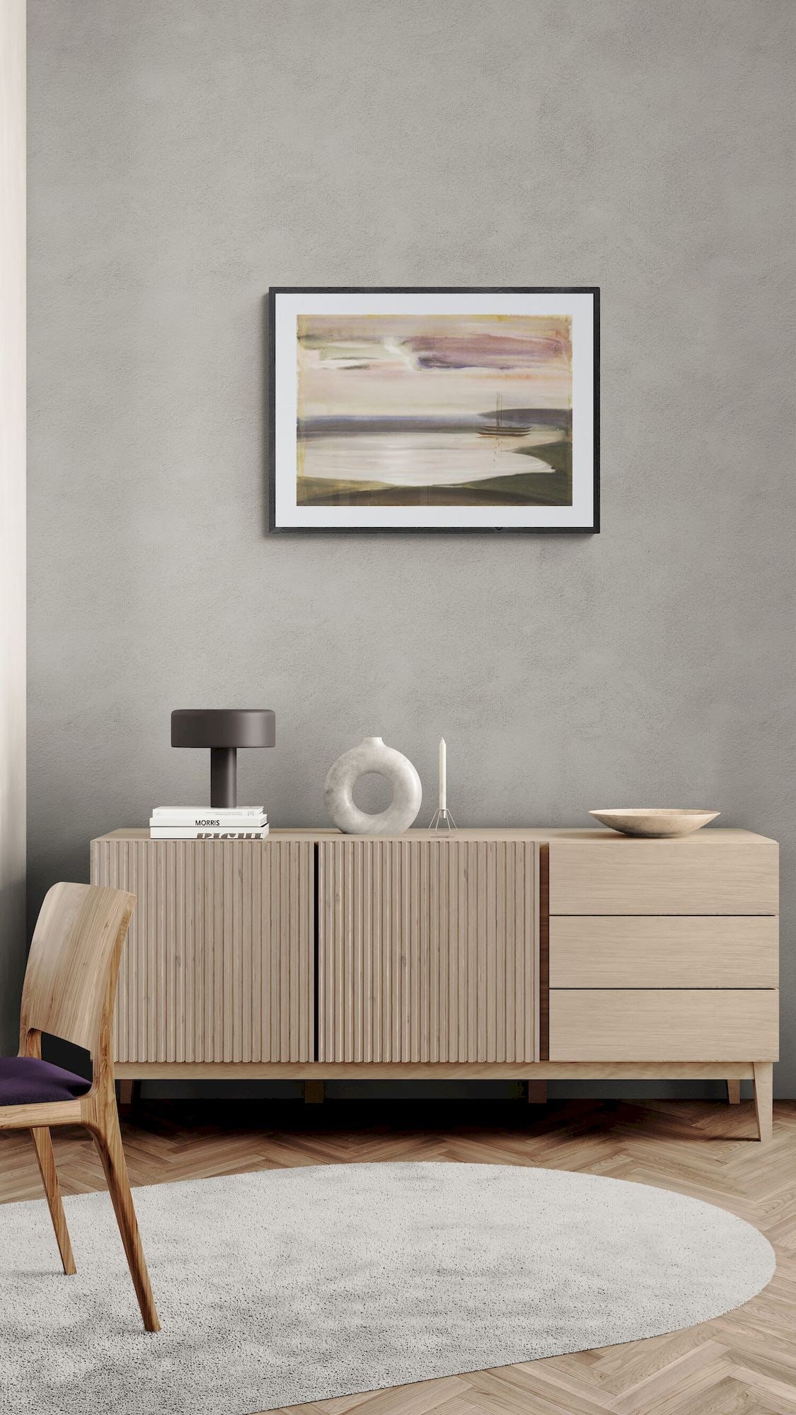 Mynka Olexandr (Ukrainian artist), "Moonlight night", watercolor on paper - 2