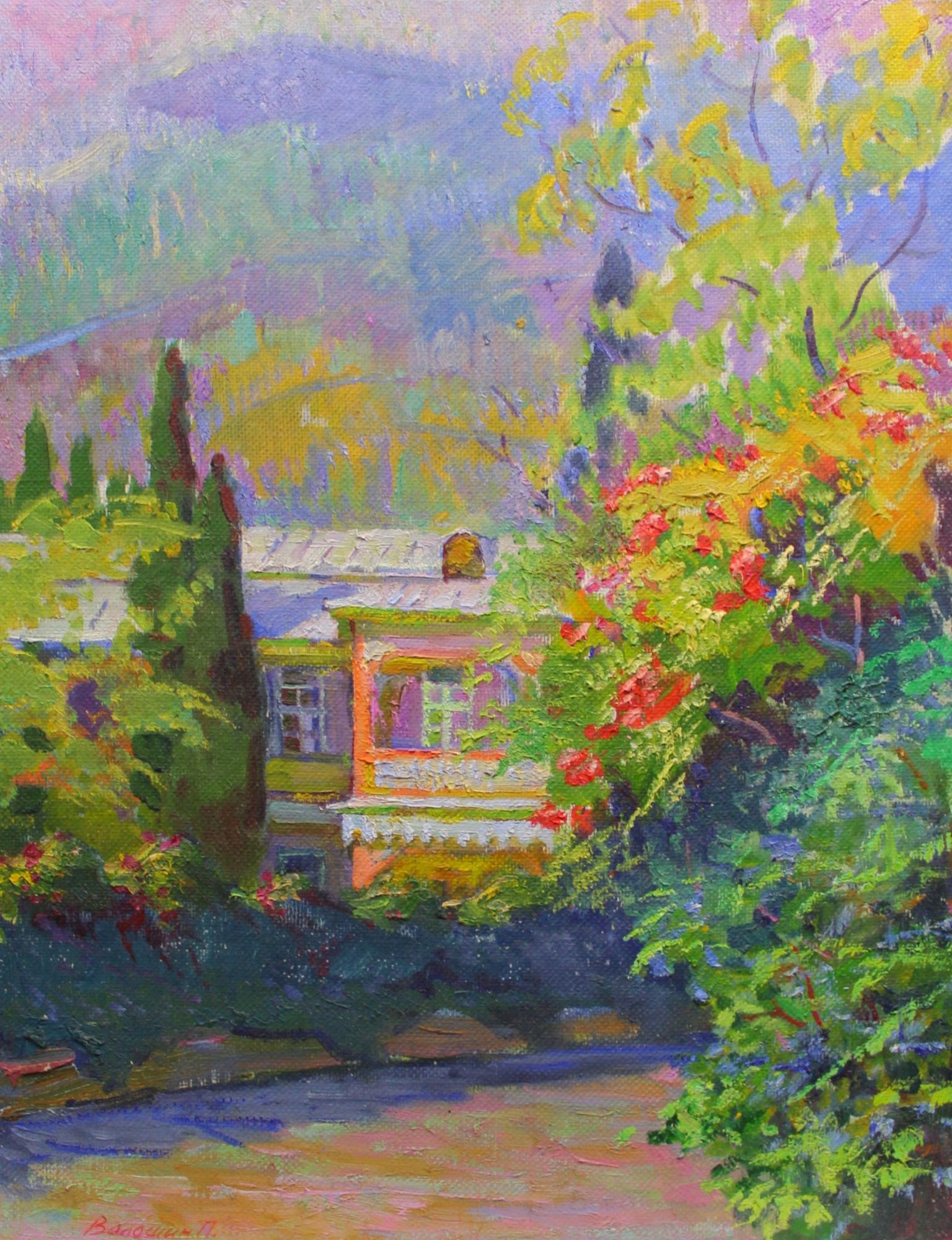 Chegodar Vasyl (Ukrainian artist), "Crimea", oil on canvas on cardboard: Title: Chegodar Vasyl (Ukrainian artist), "Crimea", oil on canvas on cardboard Artist: Chegodar Vasyl Dmitrovich Description: ARTIST: Chegodar Vasyl Dmitrovich, Ukrainian artist TITLE: "Crimea" SIZE: