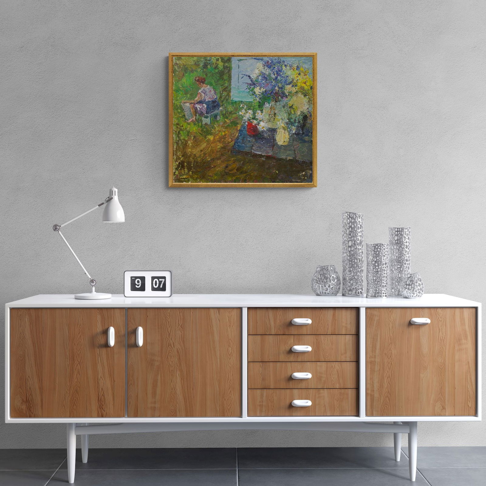 Sevastyanov Victor (Ukrainian artist), "On the porch", oil on canvas - 2