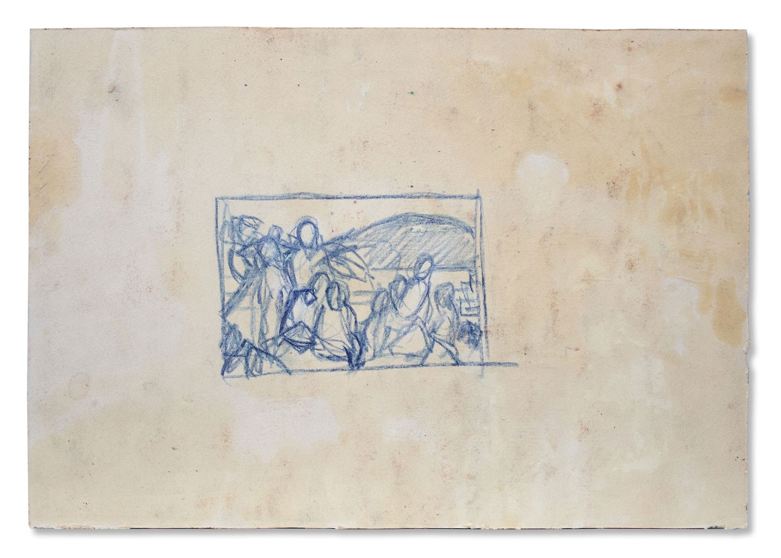 Unidentified (Ukrainian artist), "Pioneers", oil on cardboard - 3