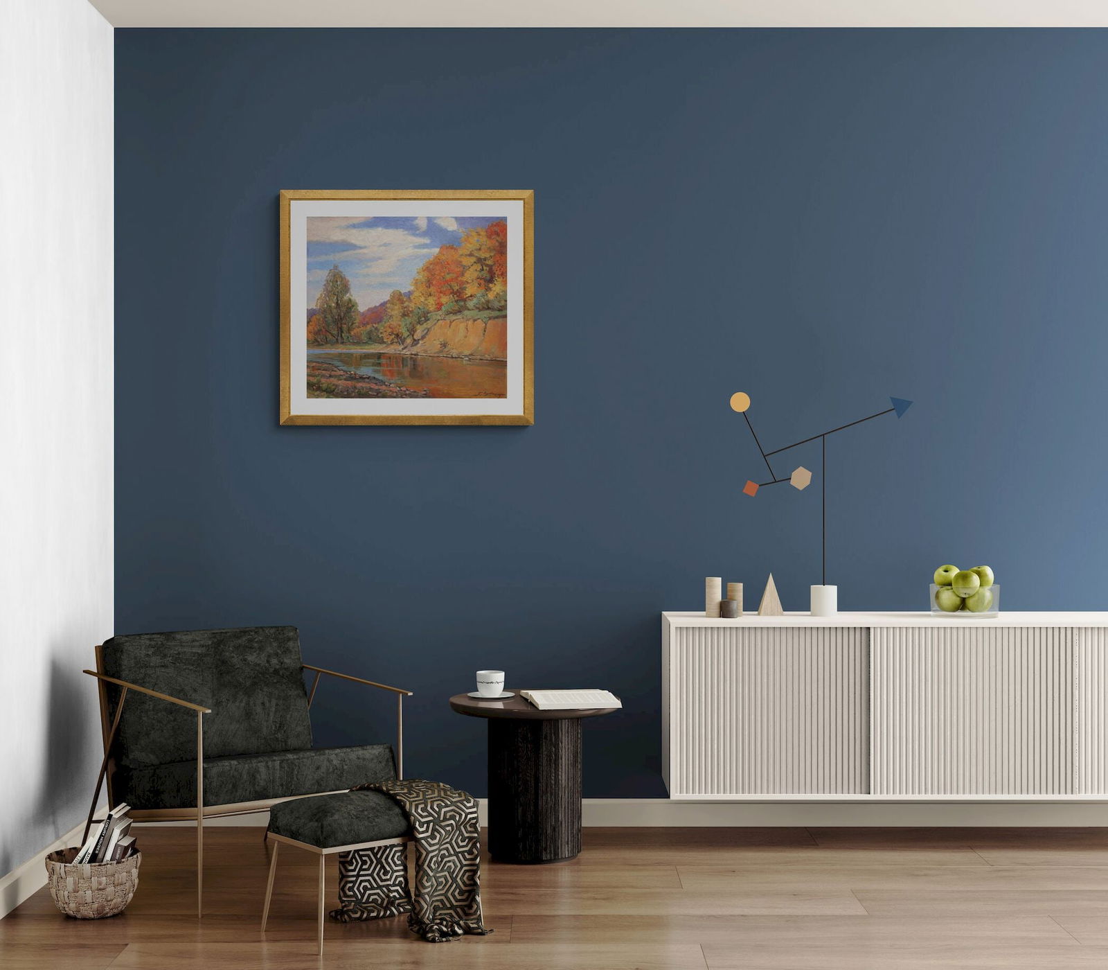 Osheva Claudia (Ukrainian artist), "Autumn landscape", oil on canvas - 2