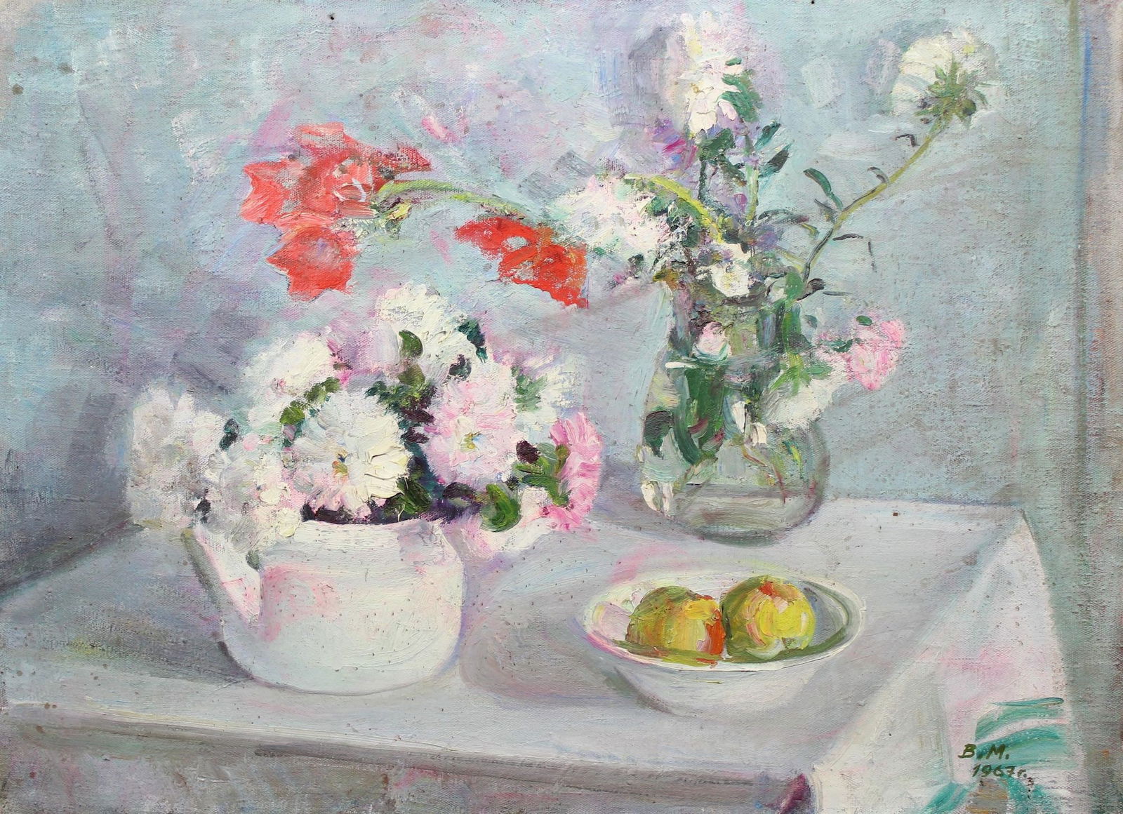 Makatukha Vasyl (Ukrainian artist), "Still life with flowers", oil on canvas (1 of 4)
