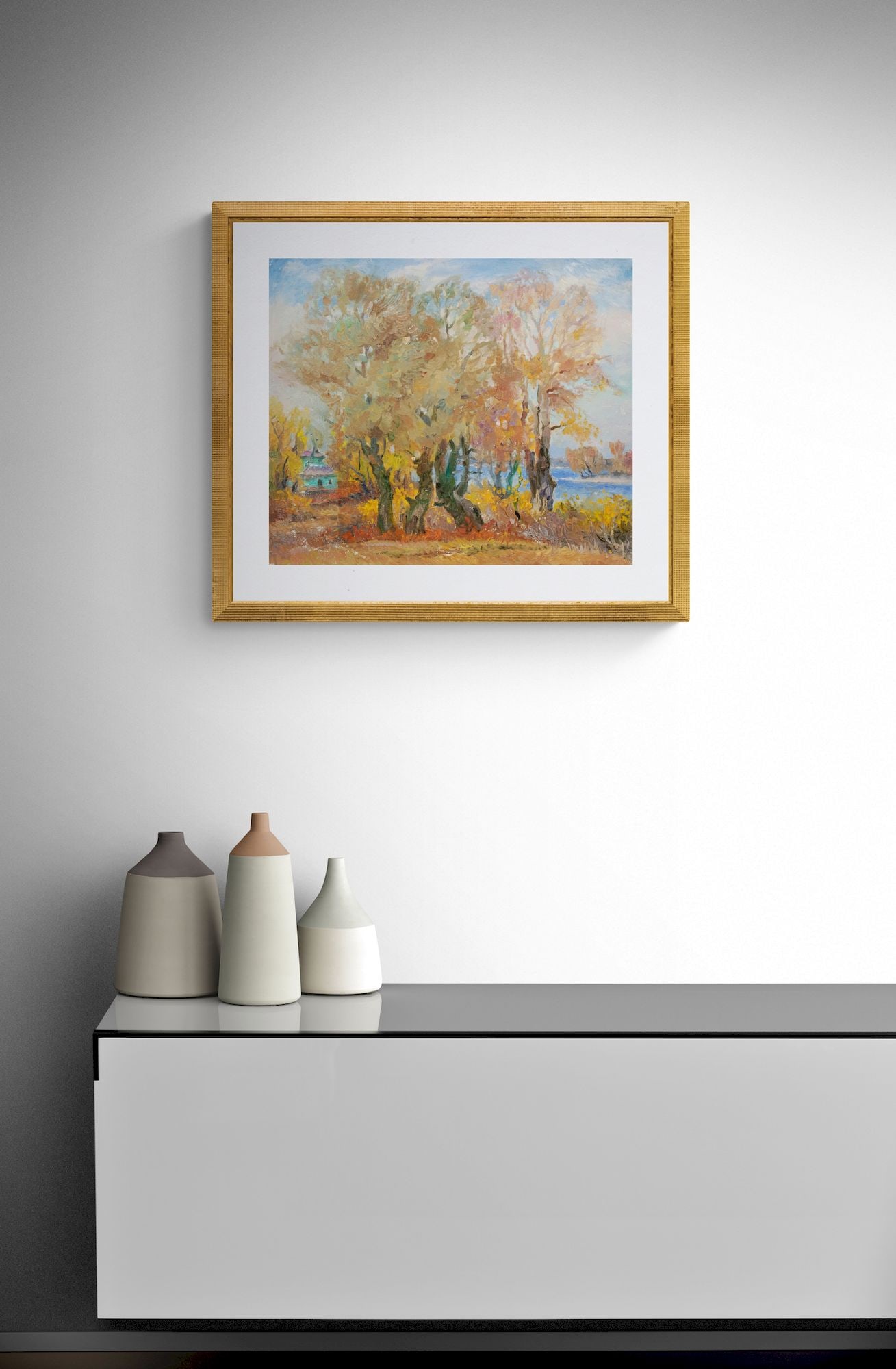 Mynka Olexandr (Ukrainian artist), "Among the trees", oil on canvas - 2