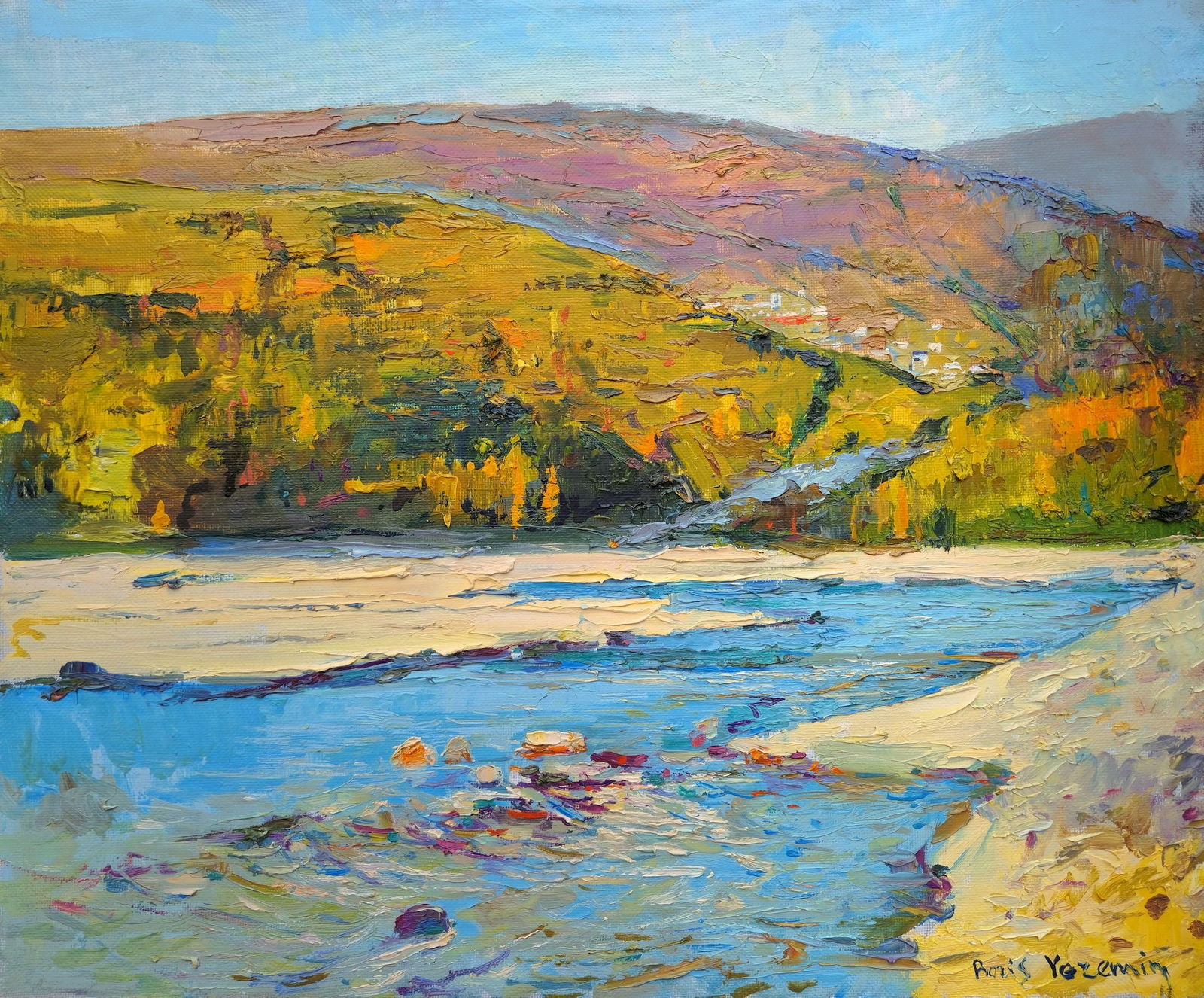 Yeremin Boris (Ukrainian artist), "Mountain river", oil on canvas
