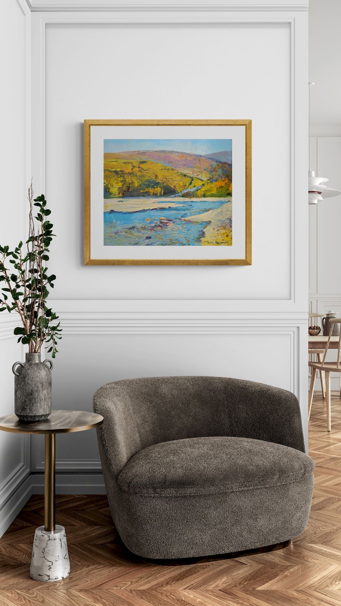 Yeremin Boris (Ukrainian artist), "Mountain river", oil on canvas - 2