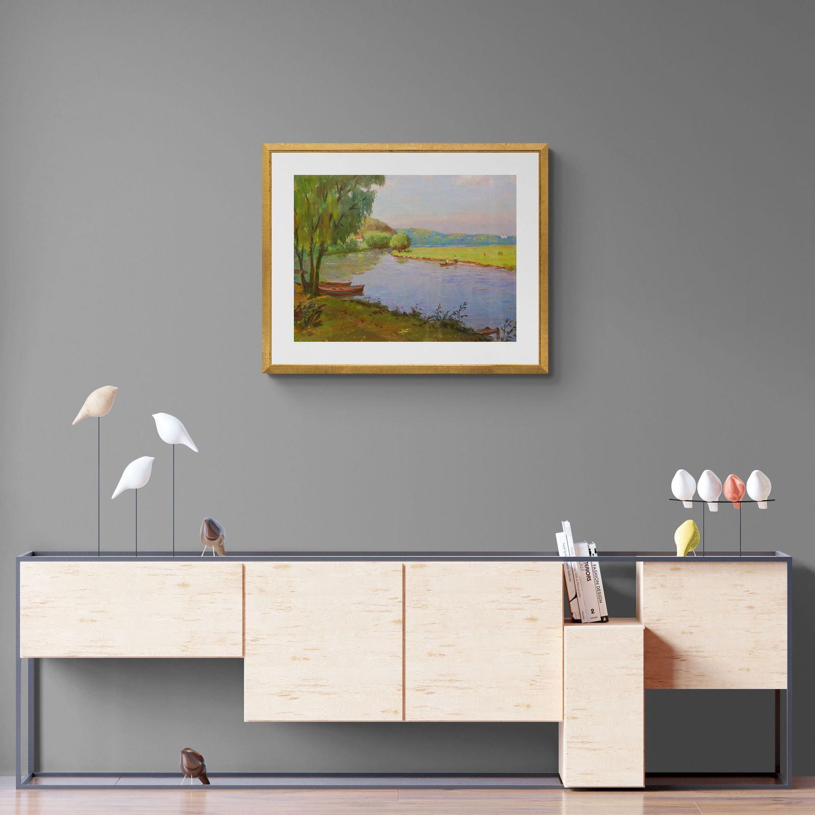 Kogan-Shatz Matviy (Ukrainian artist), "By the river", oil on cardboard - 2