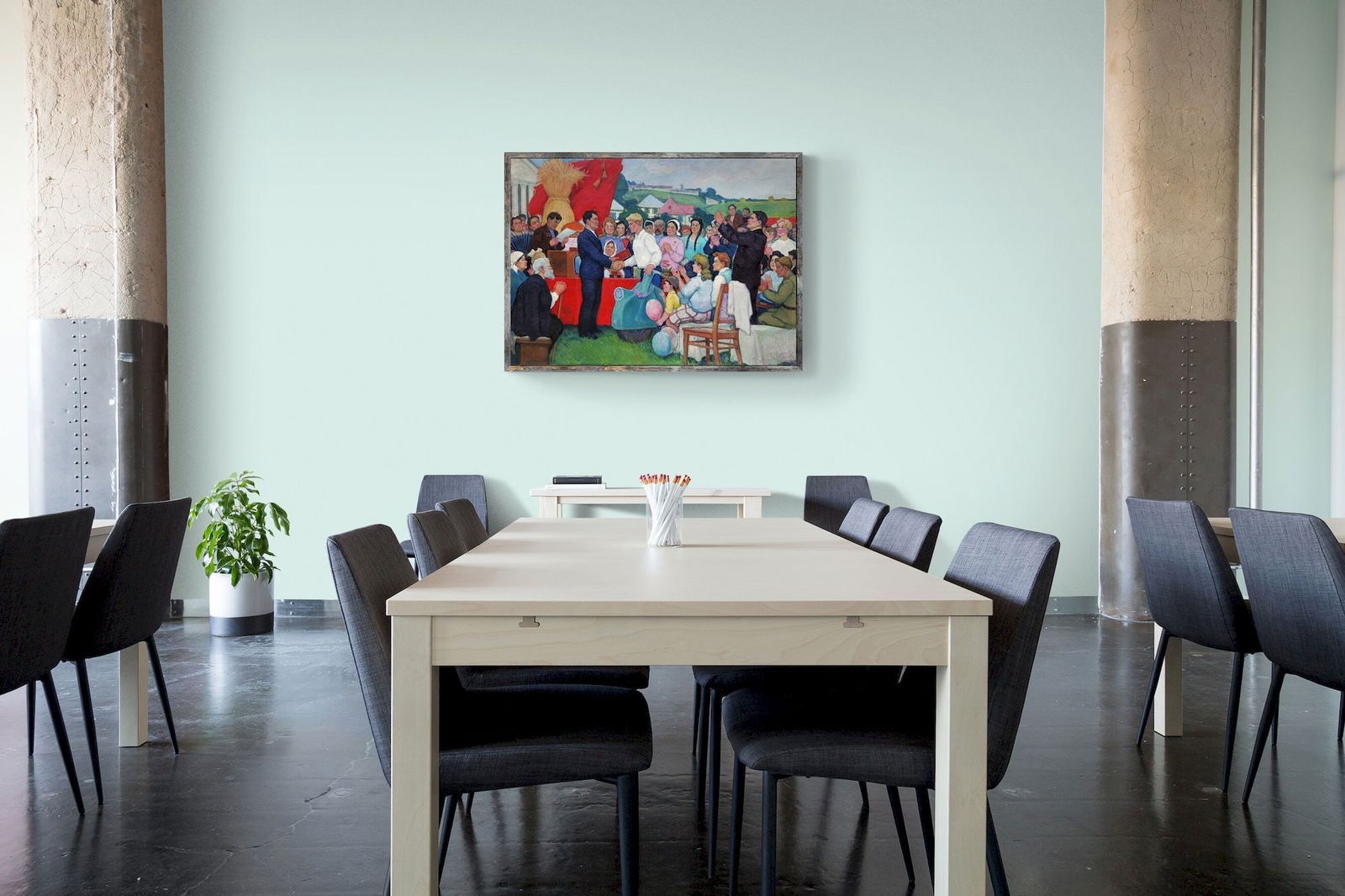 Gavdzinsky Albin (Ukrainian artist), "Presentation of the award to the best agronomist", oil on - 2