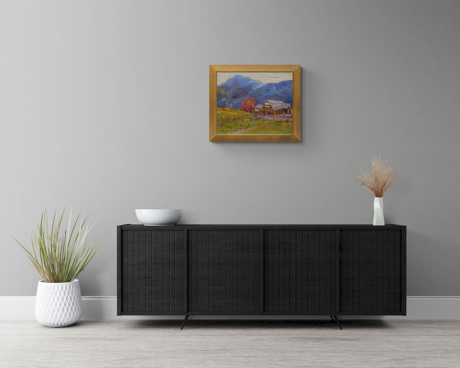 Tyukha Ivan (Ukrainian artist), "Farm", oil on canvas on cardboard - 2