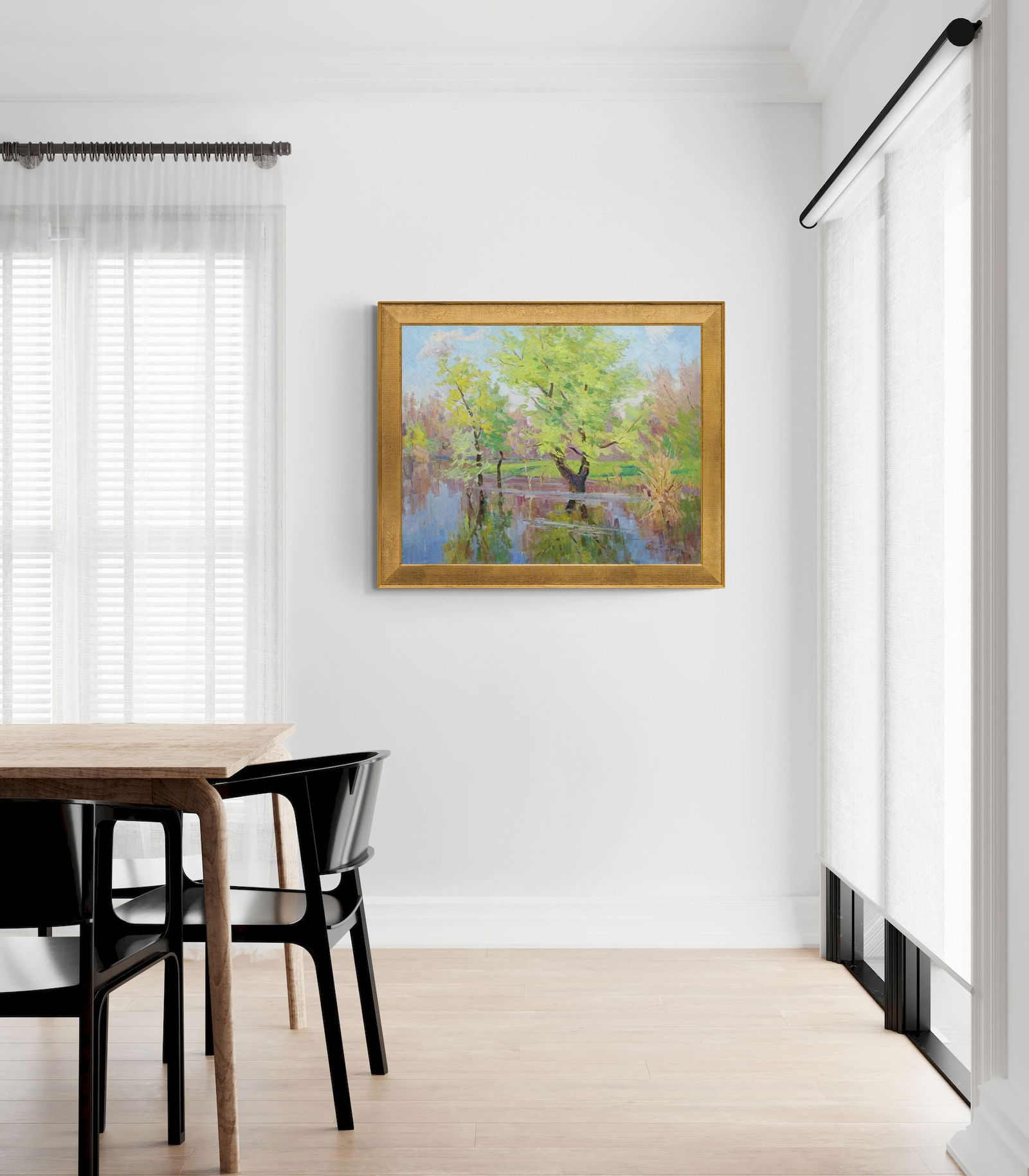 Kogan-Shatz Matviy (Ukrainian artist), "Trees in water", oil on canvas - 2