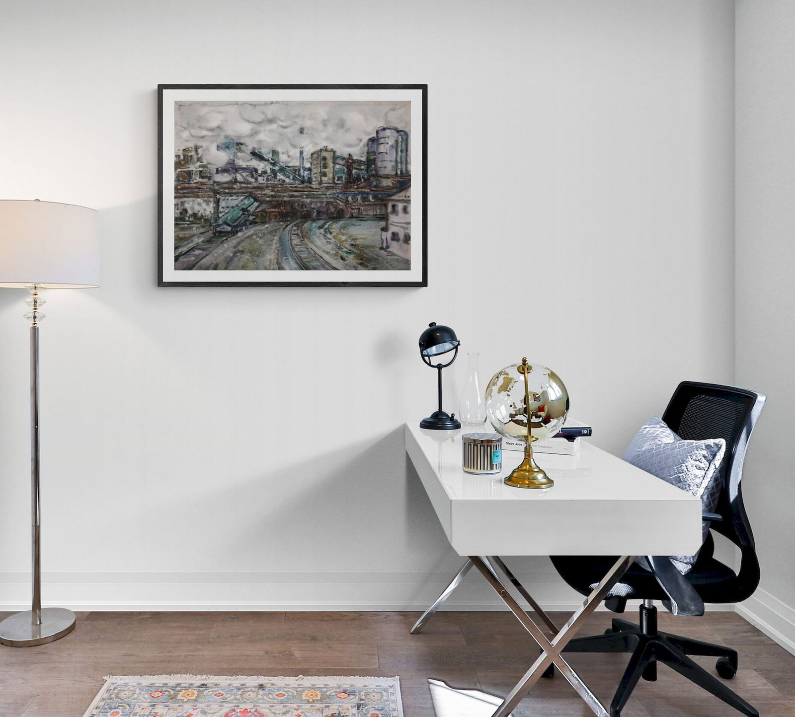 Kirilkov Valentin (Ukrainian artist), "Railroad factory", watercolor on paper - 2