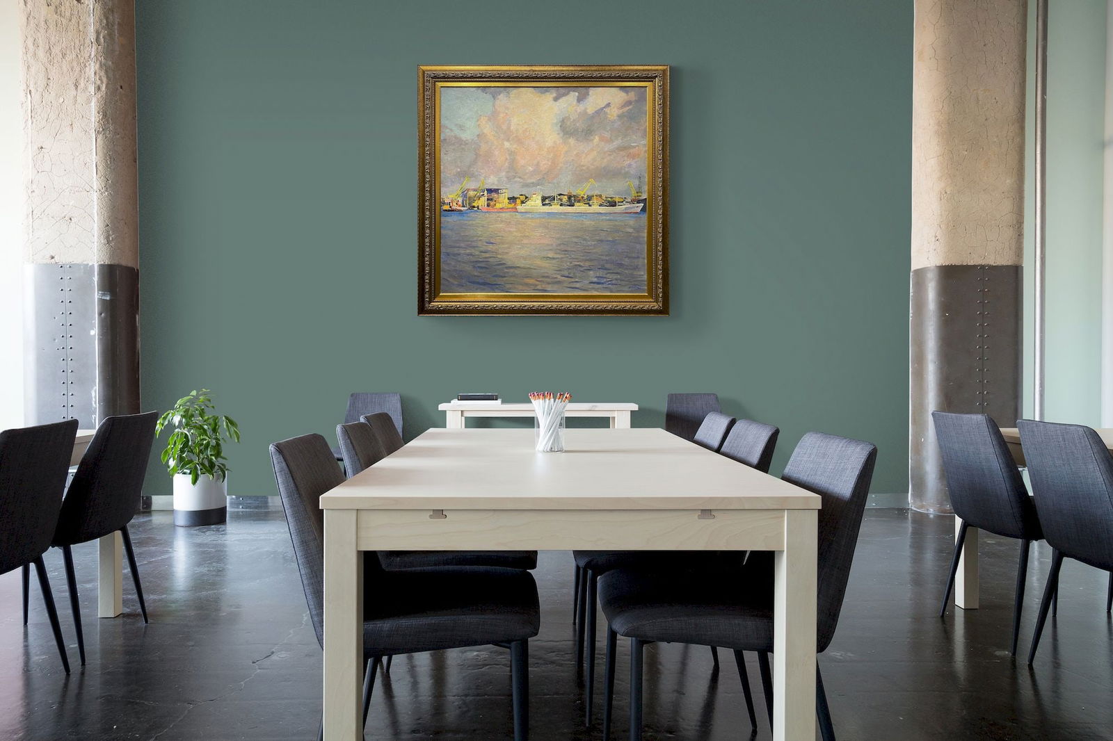 Babentsov Vіktor (Ukrainian artist), "In the Odessa port", oil on canvas - 2