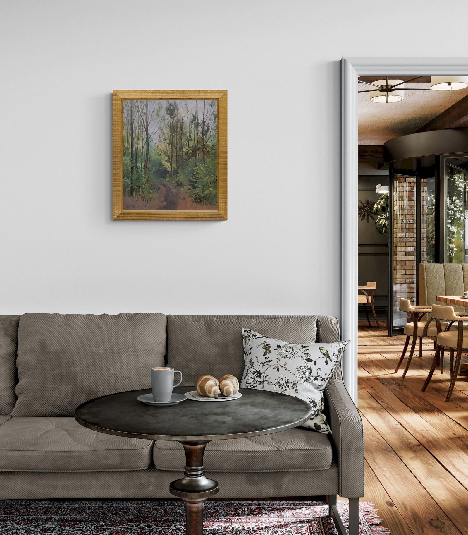 Mishnev Viktor (Ukrainian artist), "Road in the forest", oil on canvas - 2