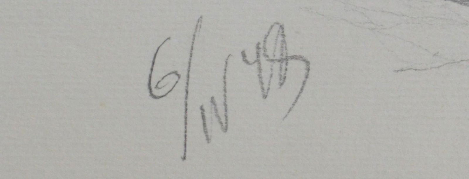 Bizyukov Onufry (Ukrainian artist), "Figure woman on chair", pencil on paper - 3