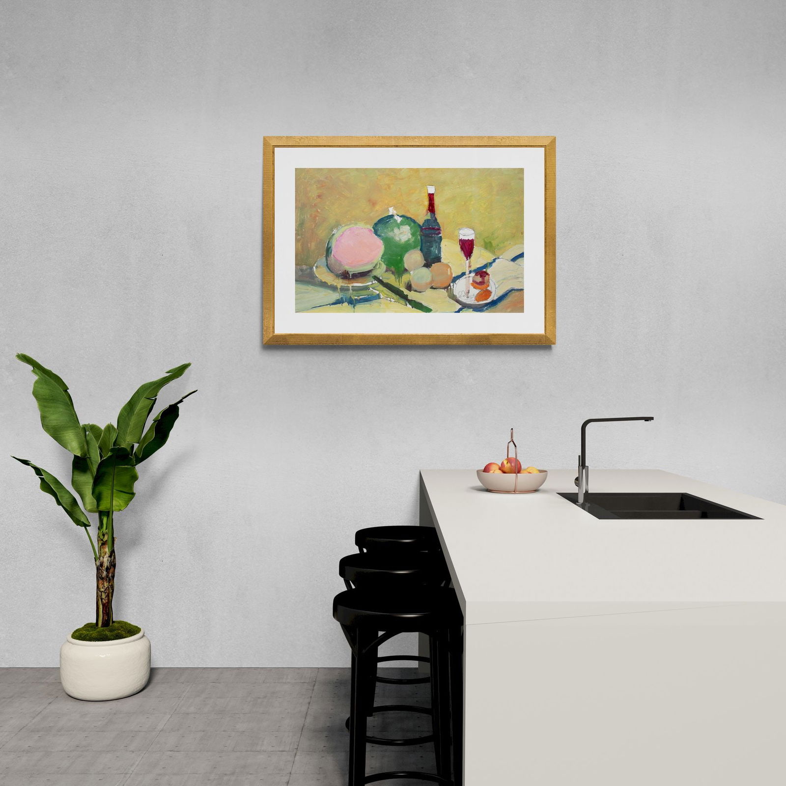 Tyukha Ivan (Ukrainian artist), "Fruit-piece", oil on cardboard - 2