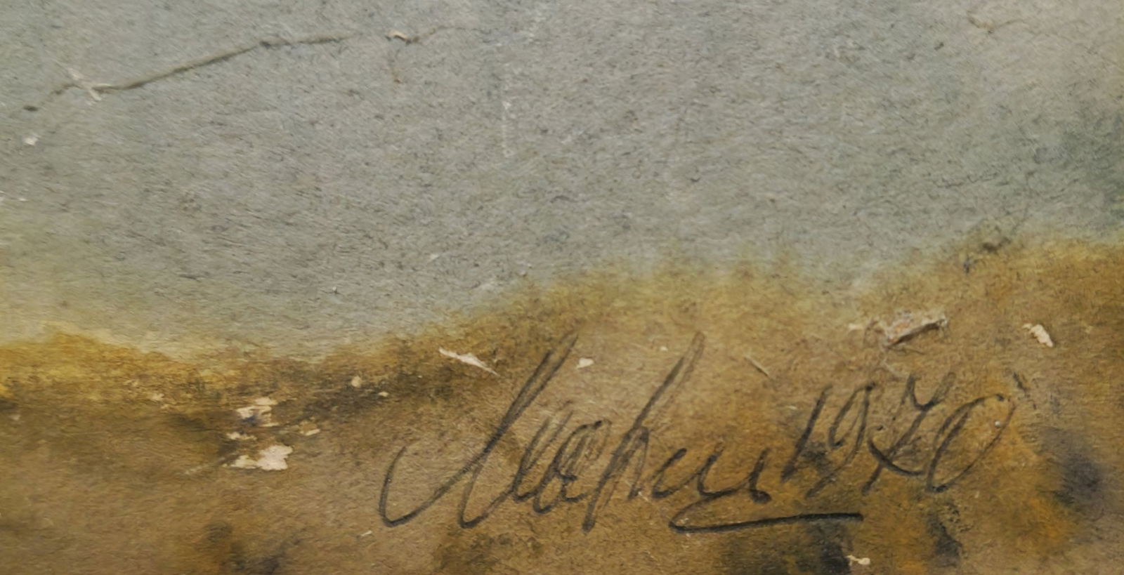 Malysh Gavriil (Ukrainian artist), "Forest Lake", watercolor on paper - 3