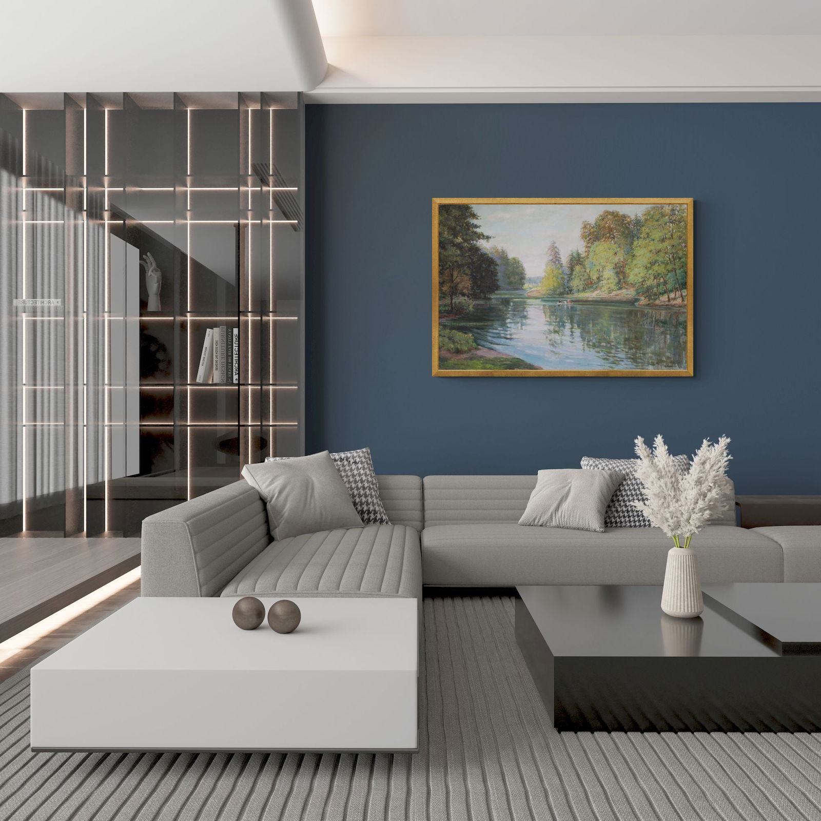 Stoyanova-Olympiada Kosolapova (Olga) (Ukrainian artist), "On the lake", oil on canvas - 2