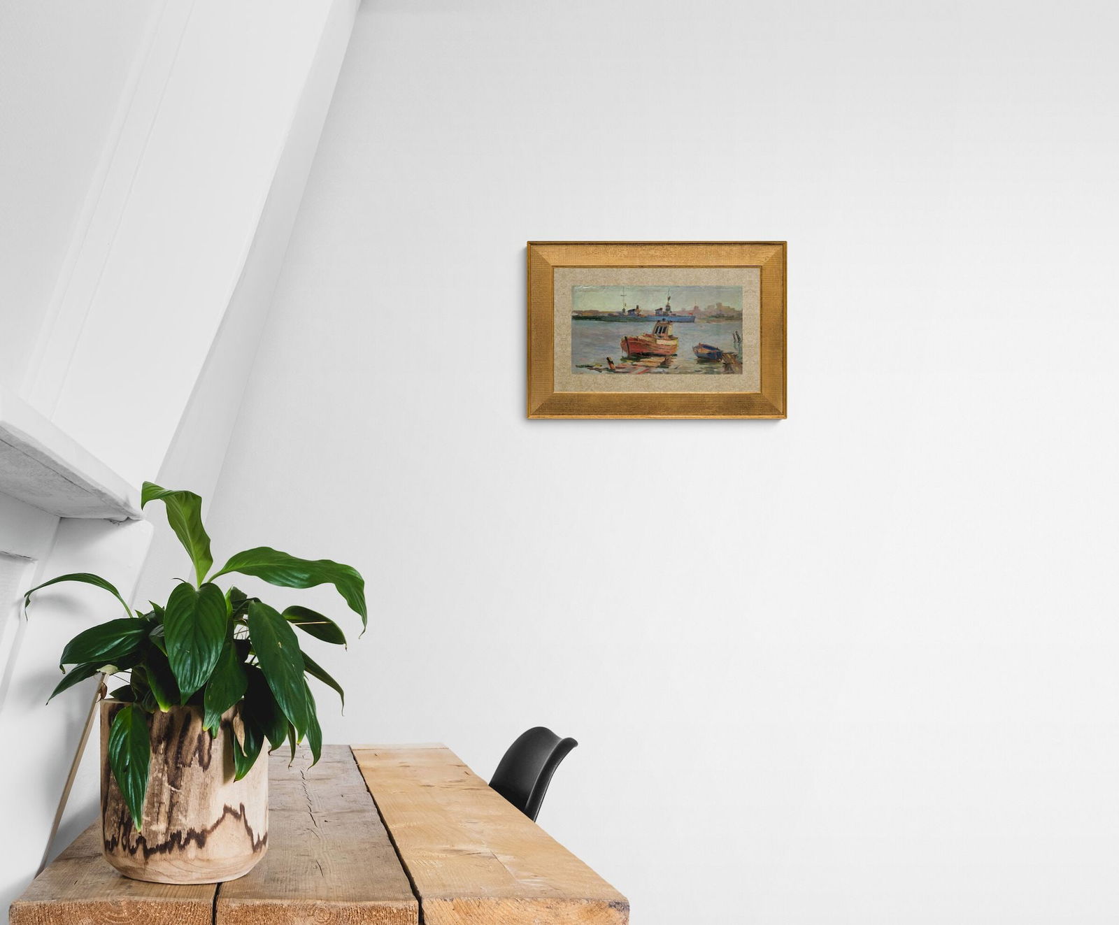 Stolyarenko Petro (Ukrainian artist), "Port", oil on cardboard - 2