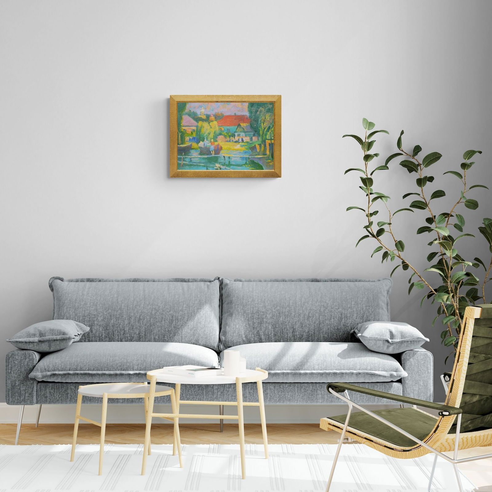 Mynka Olexandr (Ukrainian artist), "Vilkovo", oil on cardboard - 2