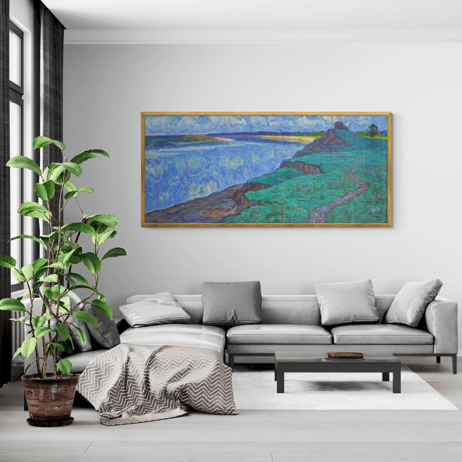 Mordovets Andriy (Ukrainian artist), "Desna river", oil on canvas - 2