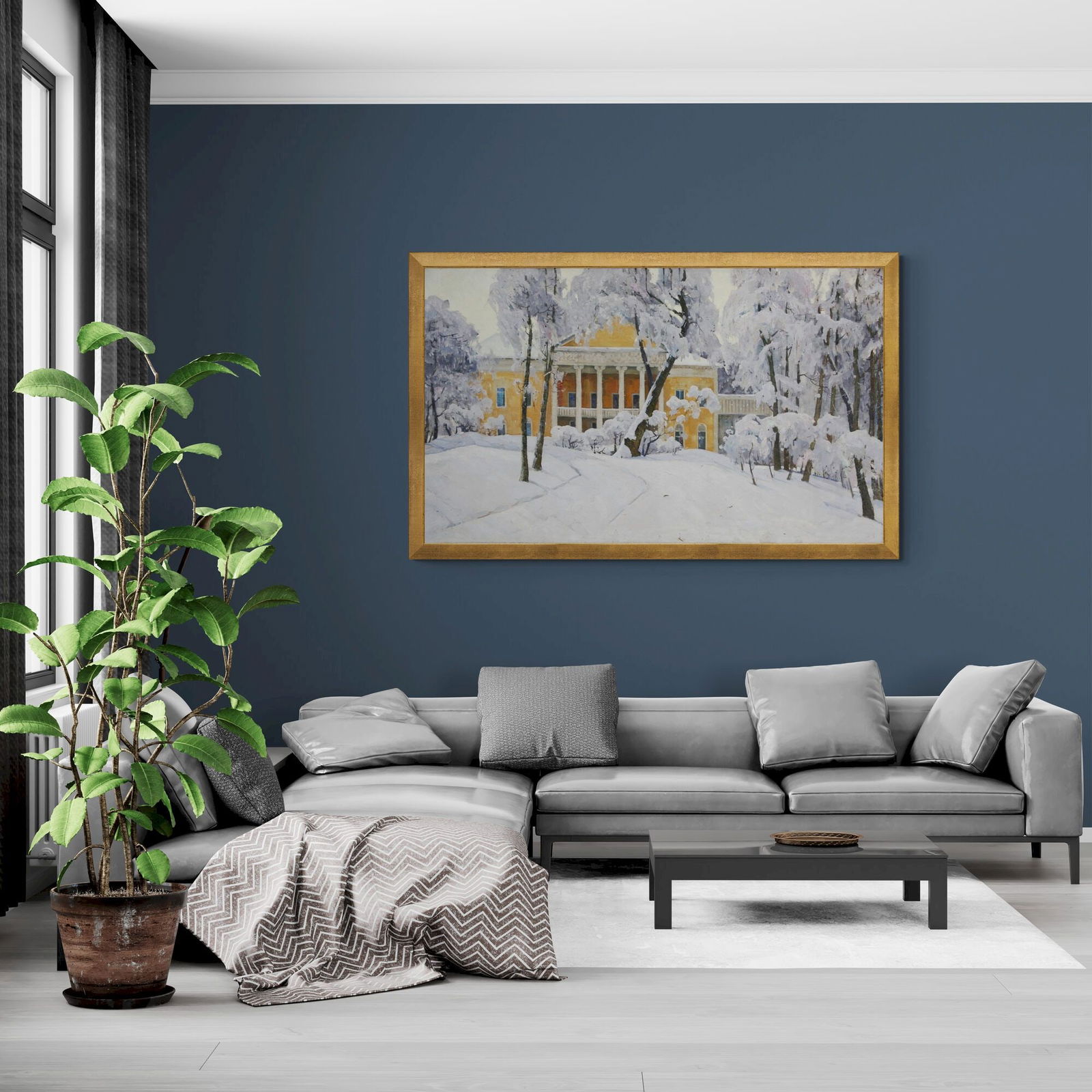 Unidentified (Ukrainian artist), "Winter", oil on canvas - 2