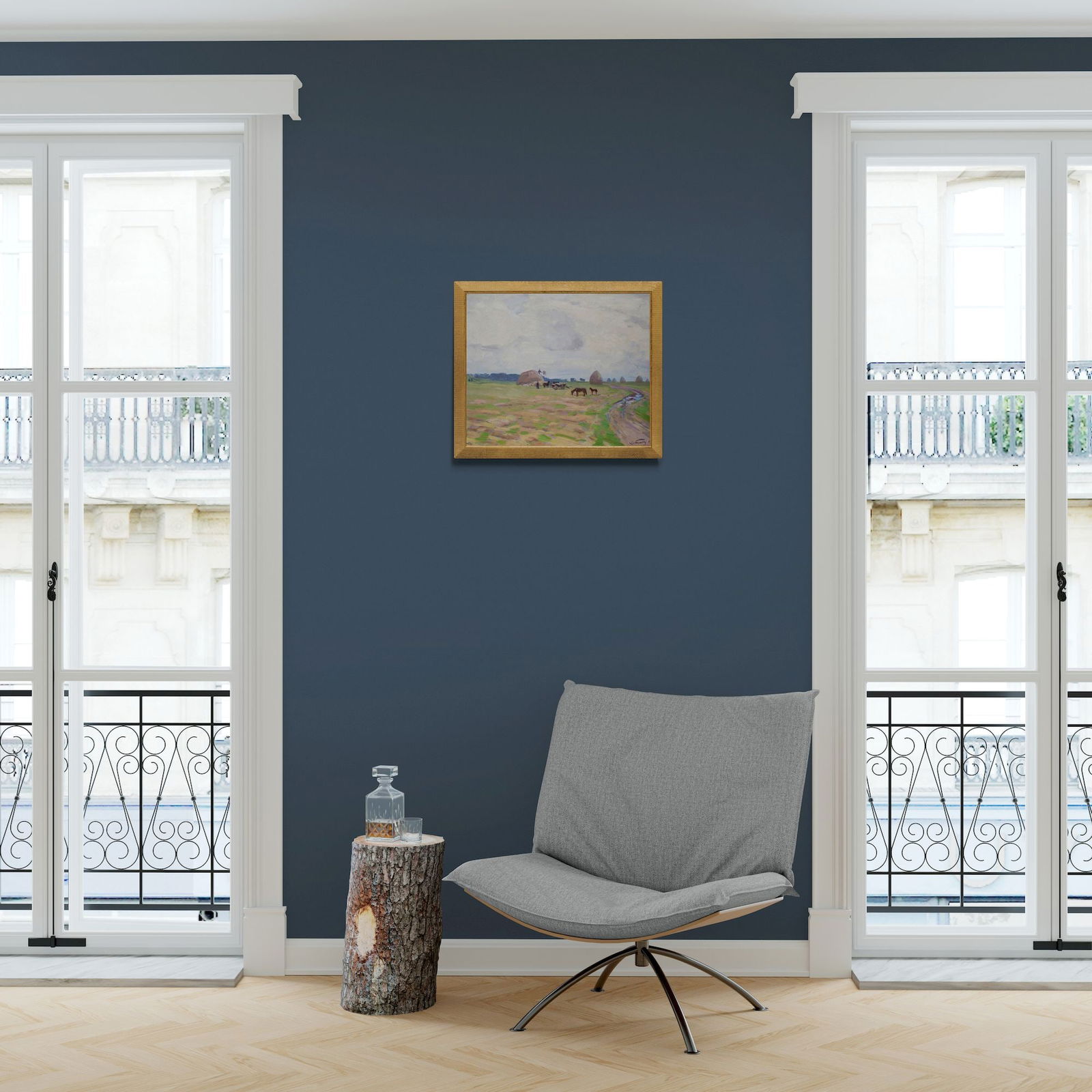 Tyukha Ivan (Ukrainian artist), "Meadow", oil on cardboard - 2