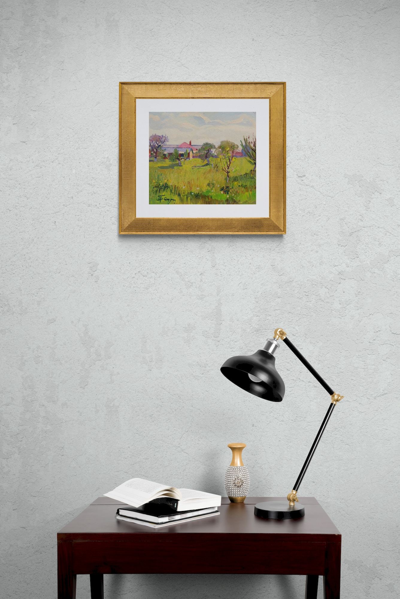 Hantman Moses (Ukrainian artist), "Sunset", oil on cardboard - 2