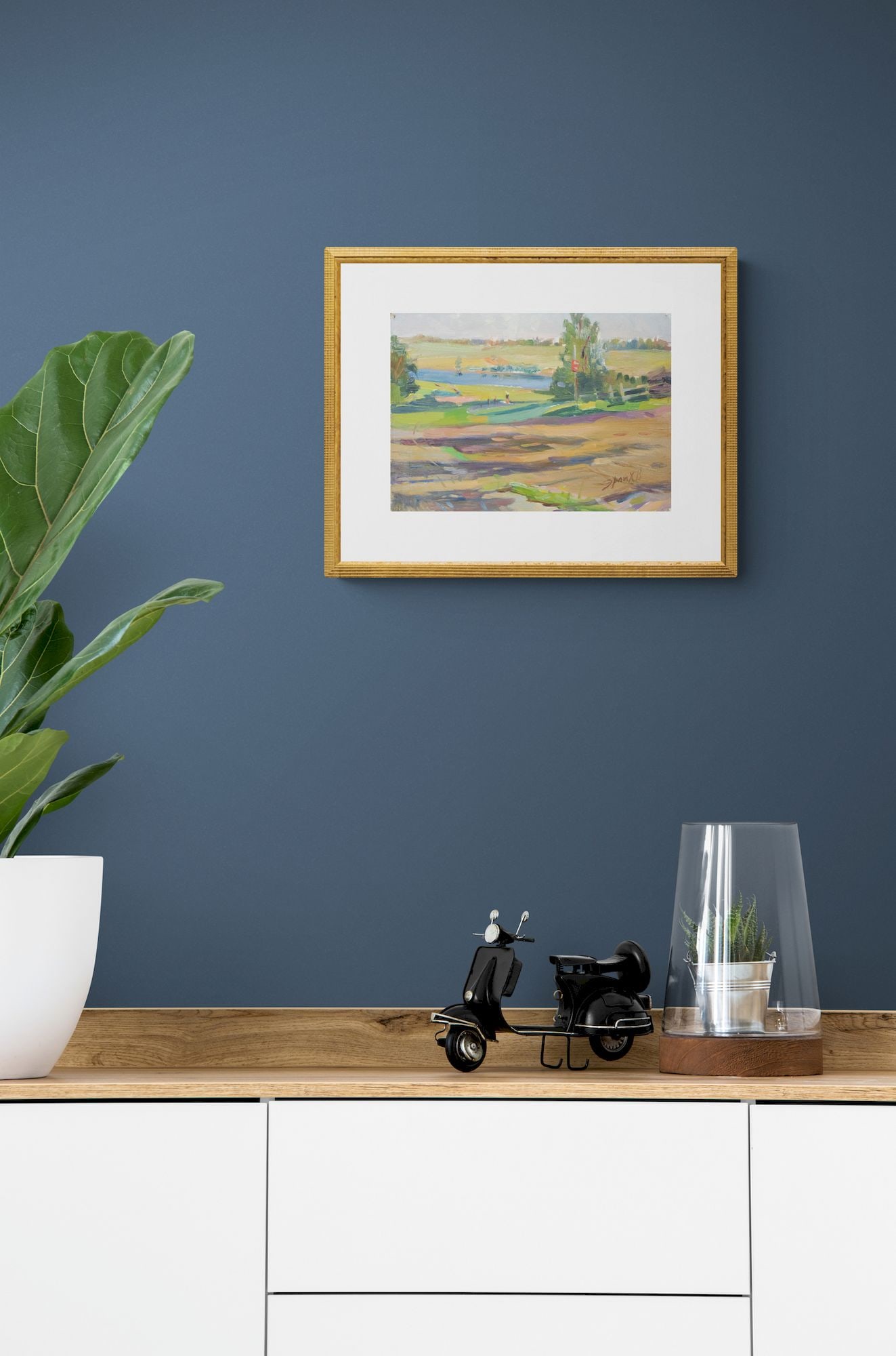 Erlih Volodymyr (Ukrainian artist), "Samara river", oil on cardboard - 2