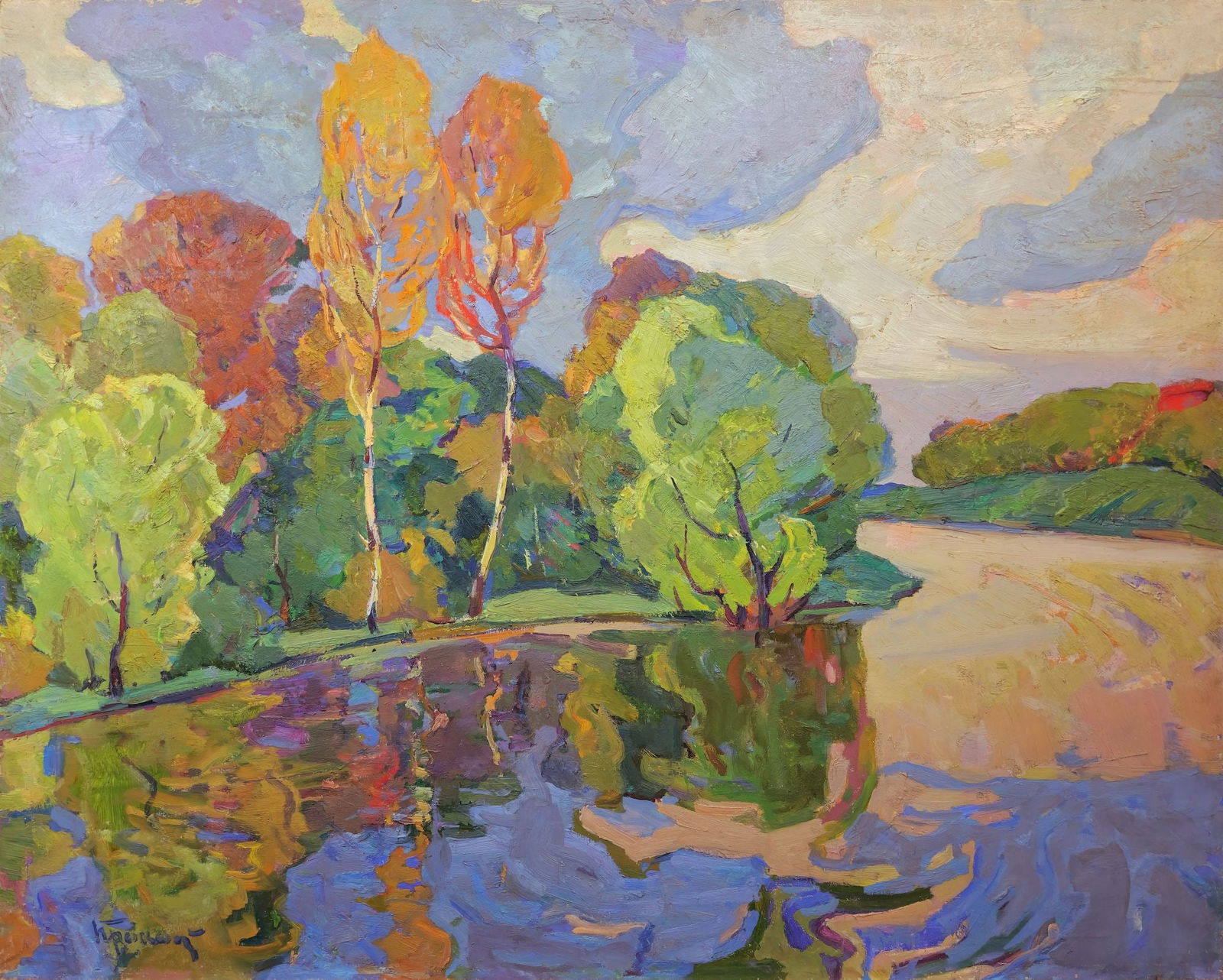 Prokopov Joseph (Ukrainian artist), "Spring", oil on canvas: Title: Prokopov Joseph (Ukrainian artist), "Spring", oil on canvas Artist: Prokopov Joseph Fedorovich Description: ARTIST: Prokopov Joseph Fedorovich, Ukrainian artist TITLE: "Spring" SIZE: 119 x 148