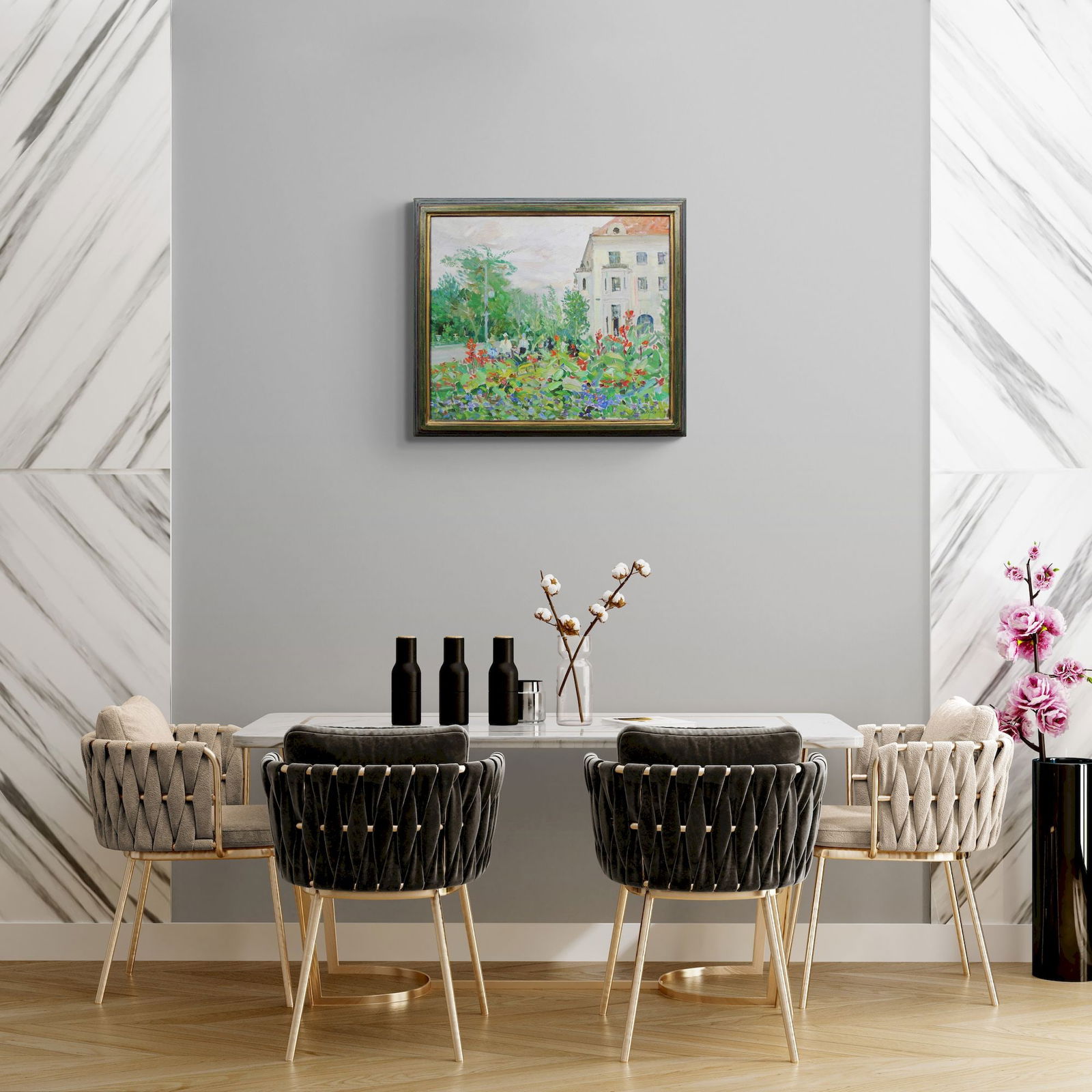 Slyota Petro (Ukrainian artist), "Flowers bloomed", oil on canvas - 2