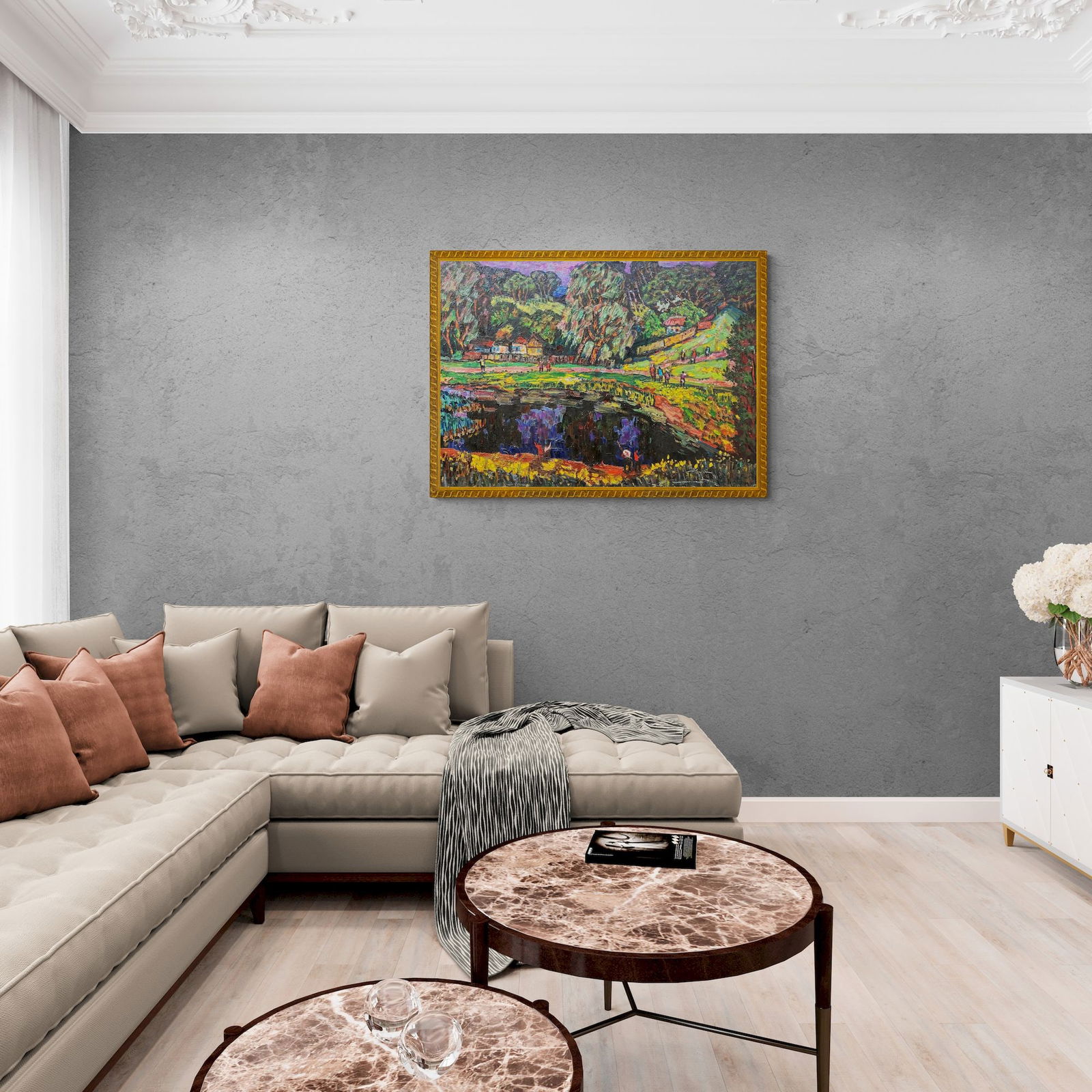 Litvinov Oleksiy (Ukrainian artist), "Lake in the valley", oil on canvas - 2