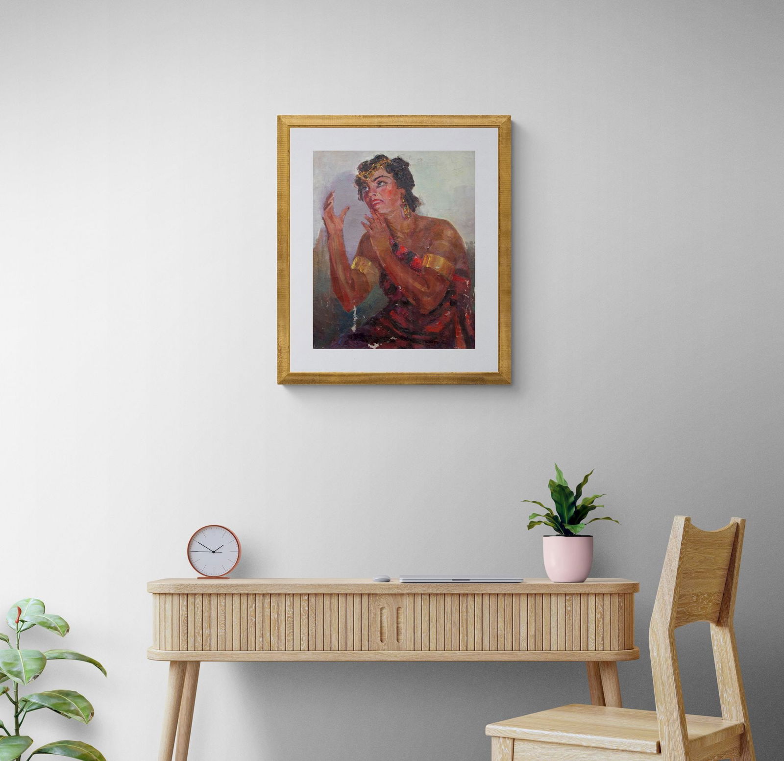 Unidentified (Ukrainian artist), "Female portrait", oil on canvas - 2