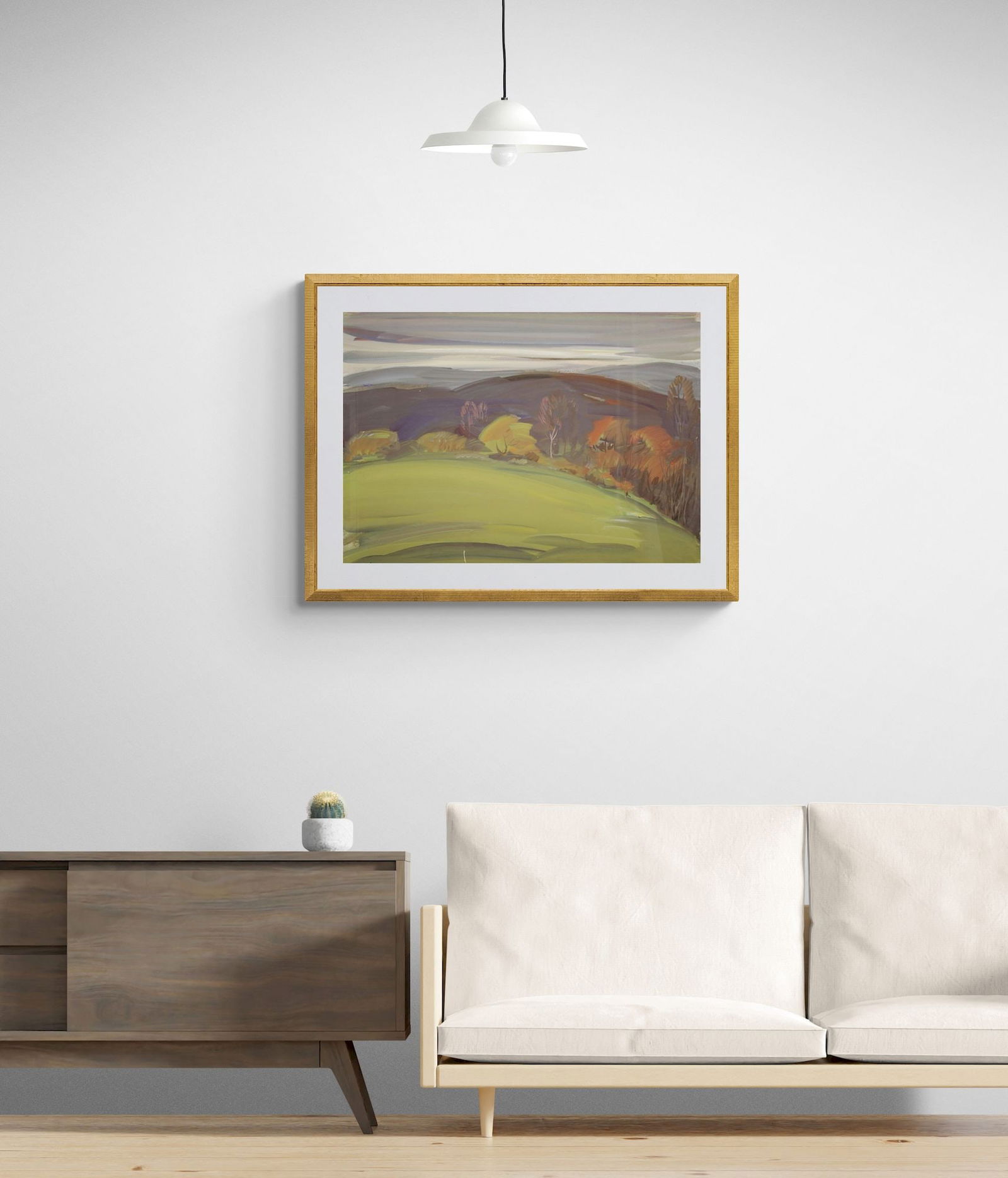 Mynka Olexandr (Ukrainian artist), "Green field", watercolor on paper - 2