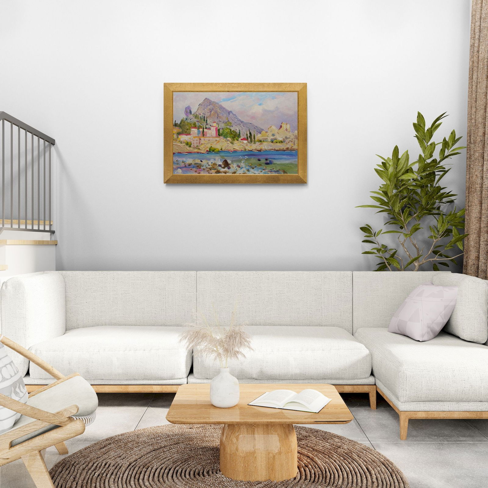 Tyukha Ivan (Ukrainian artist), "The resort town", oil on cardboard - 2