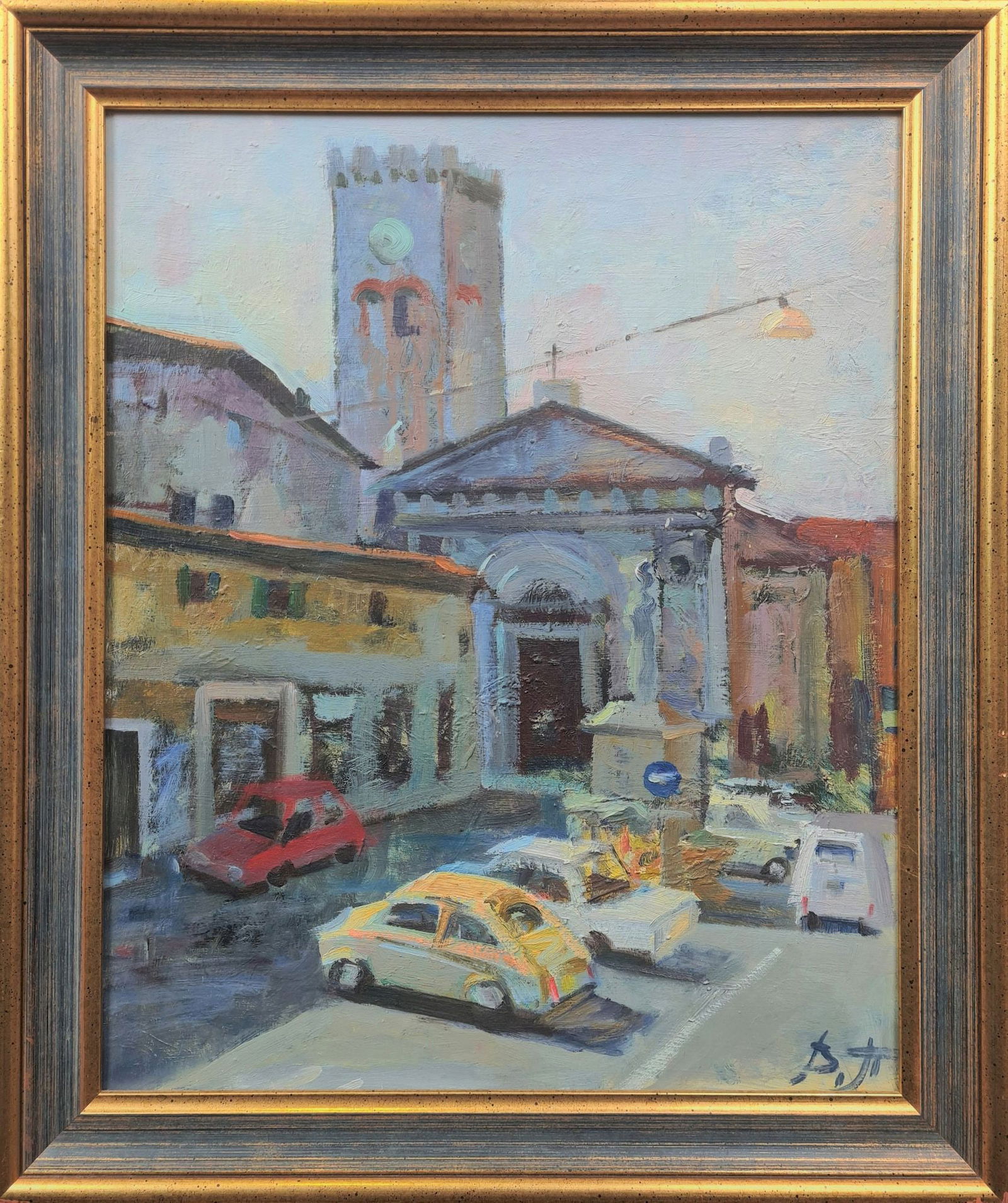 Unidentified (Ukrainian artist), "Italy", oil on cardboard