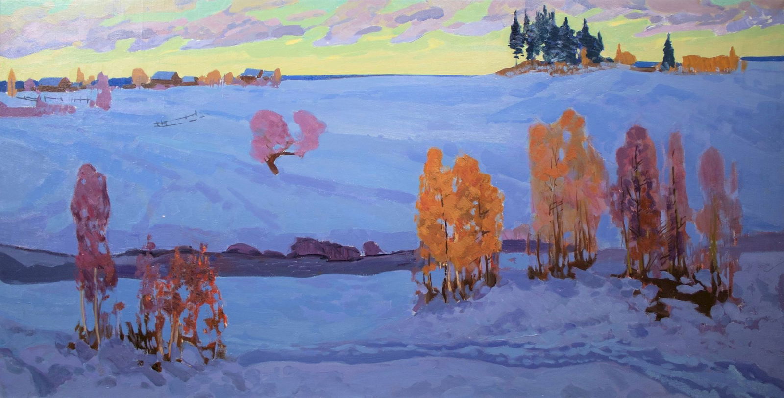 Akinshin Mykhaylo (Ukrainian artist), "Winter", oil on canvas (1 of 4)