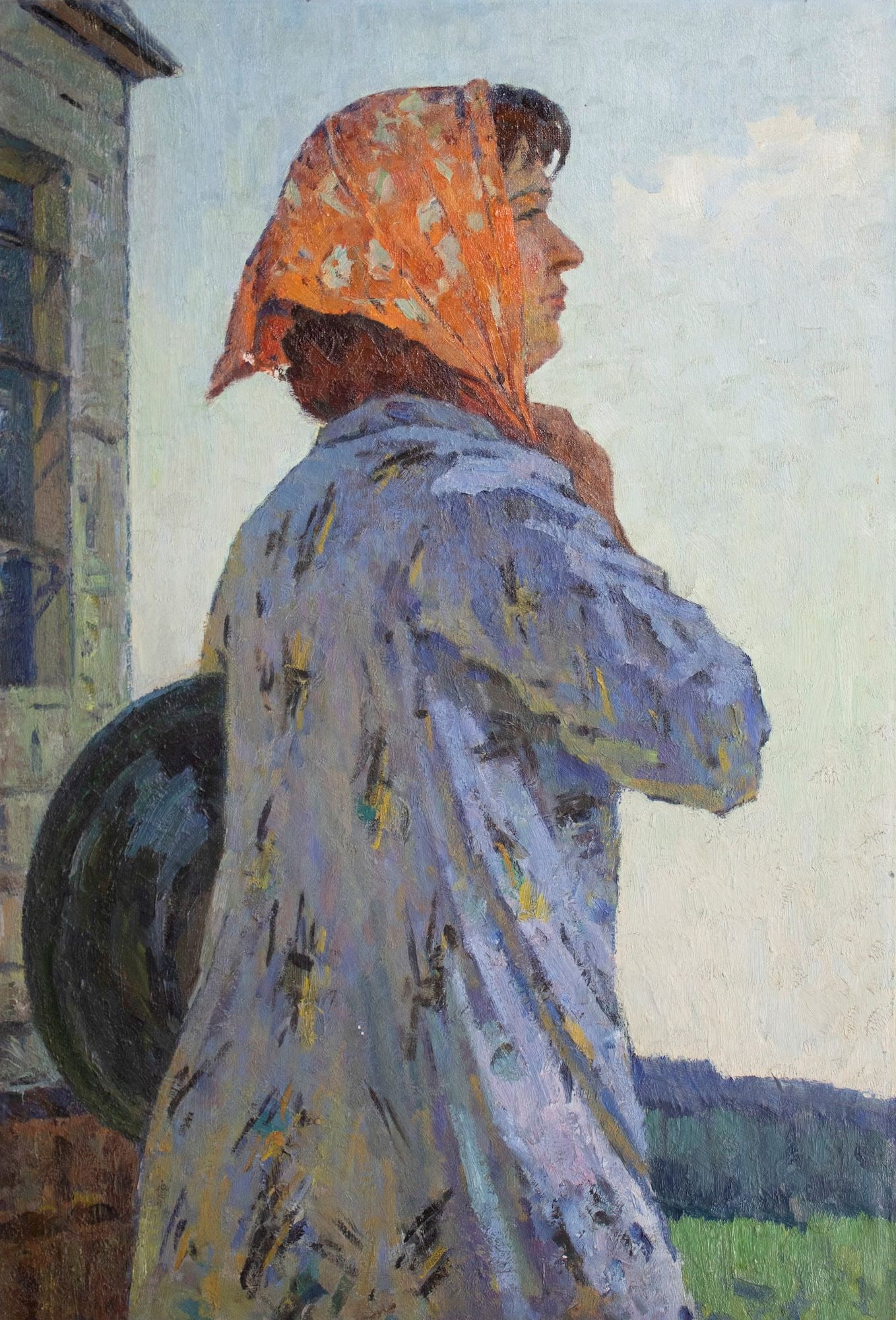 Zemskov Lev (Ukrainian artist), "Worker", oil on canvas (1 of 4)