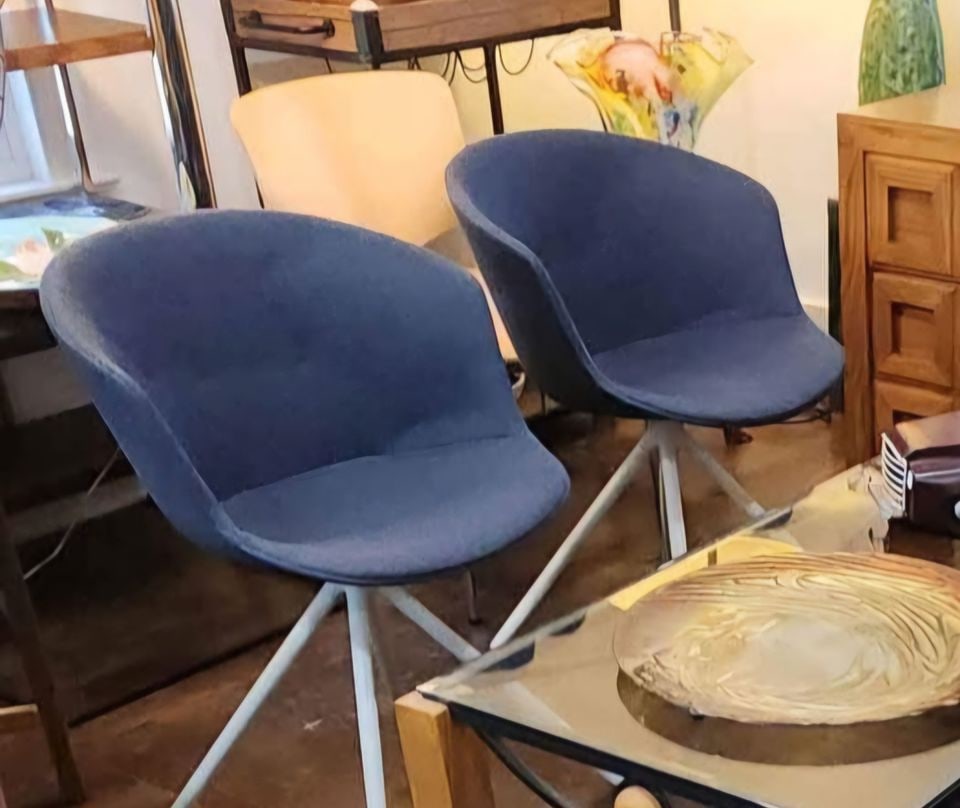 Set of 4 Vintage MCM Danish designed WENDELBO Mono fabric Arm Chairs: Very heavy and wonderfully comfortable chairs. Pickup DetailsPick up is available everyday except Tuesday from 11:30 a.m. to 4:00 p.m.. We can also help you arrange for the packing and shipping. Such