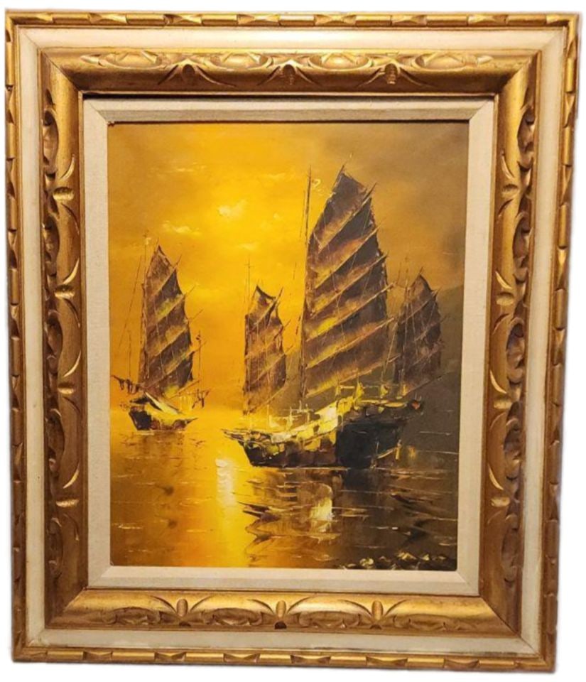 Mid-Century triptych (set of 3) companion oil paintings featuring beautiful impressionist seascape.: Mid-Century triptych (set of 3) companion oil paintings featuring beautiful impressionist seascape. Reserve: $180.00 Shipping: Domestic: Shipping rates are determined by destination Internat