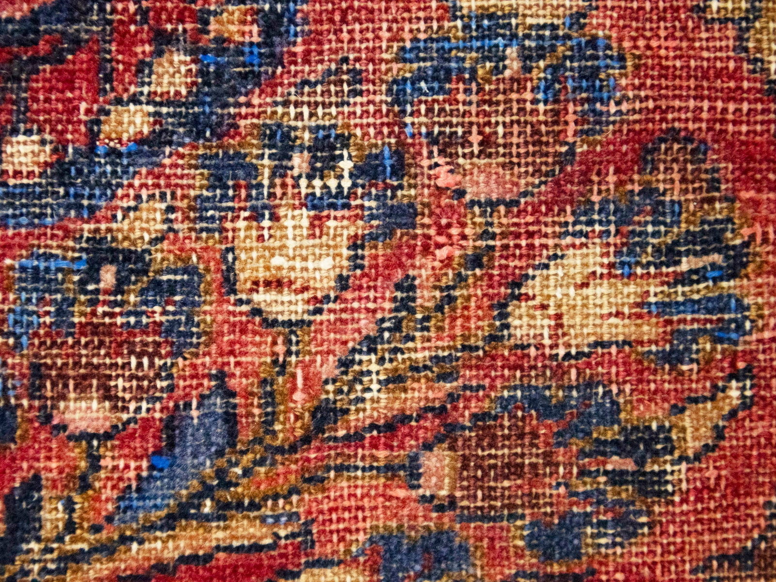 Vintage Red Floral 3X7 Sarouk Persian Rug - 9