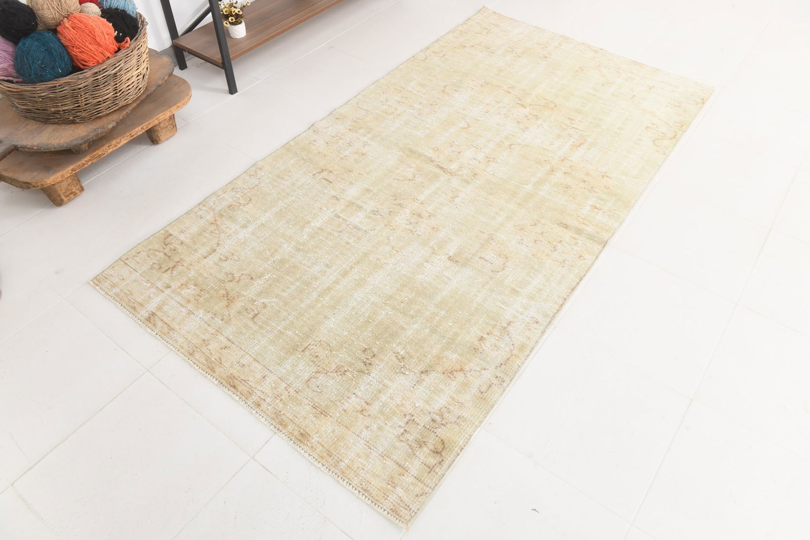 3'10'' x 7'5'' Turkish Vintage Runner Rug - 24427 - 6