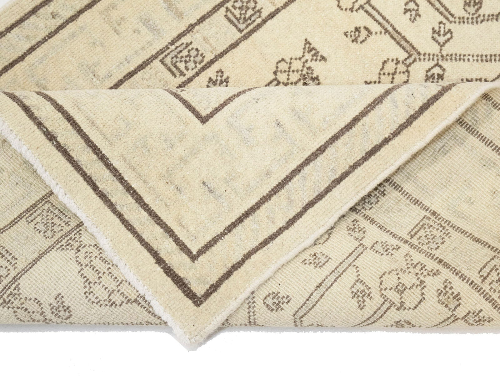 Vintage Beige Classic 3X5 Tabriz Persian Rug - 12